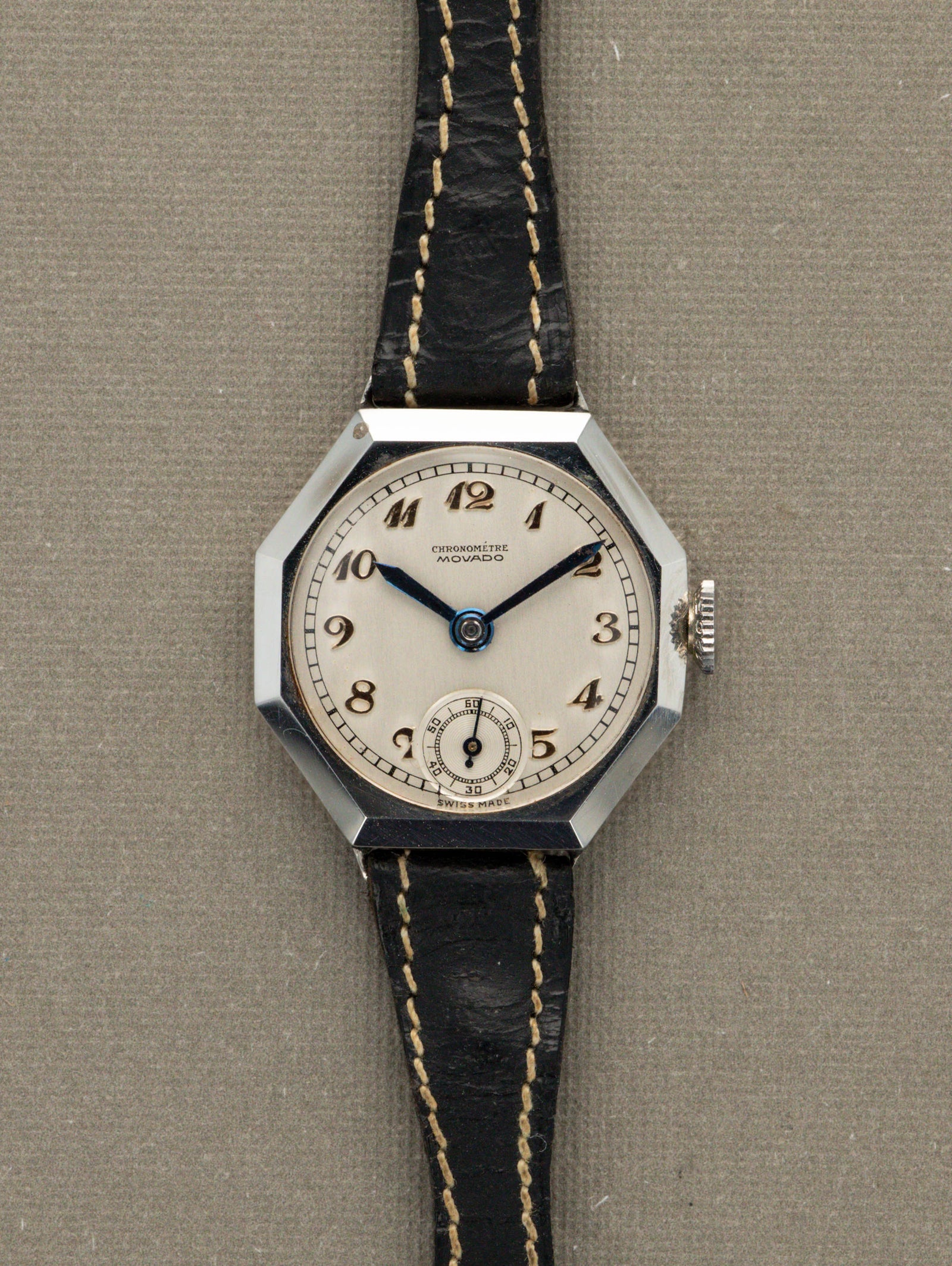 Movado 'Ladies' Octagonal 'Cocktail' Chronometer - 'Brushed' Silver 'Breguet' Dial LNOS