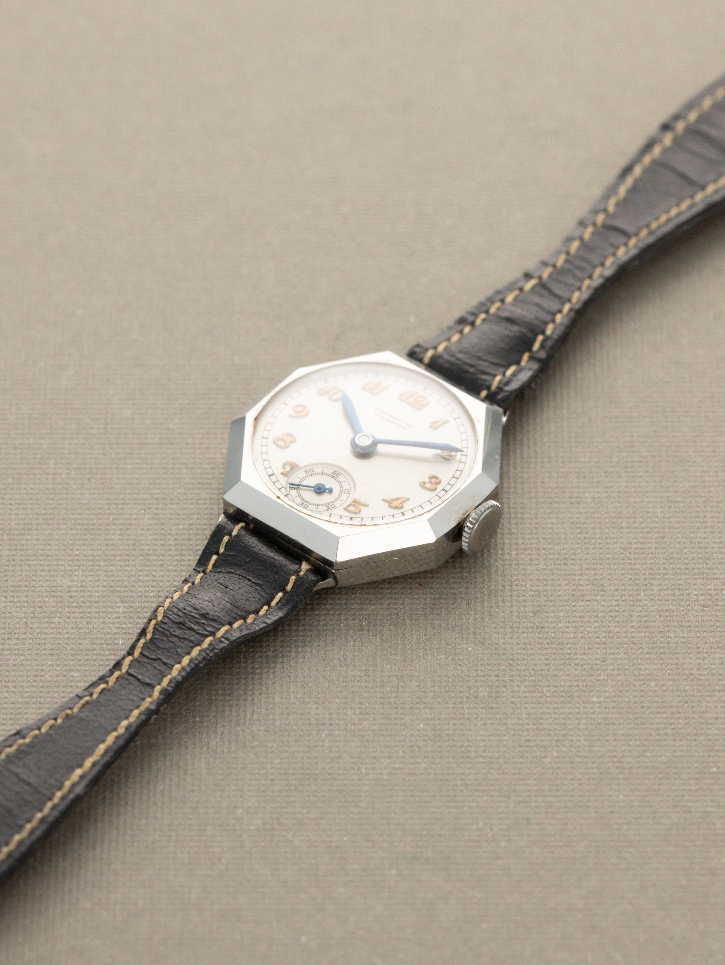 Movado 'Ladies' Octagonal 'Cocktail' Chronometer - 'Brushed' Silver 'Breguet' Dial LNOS