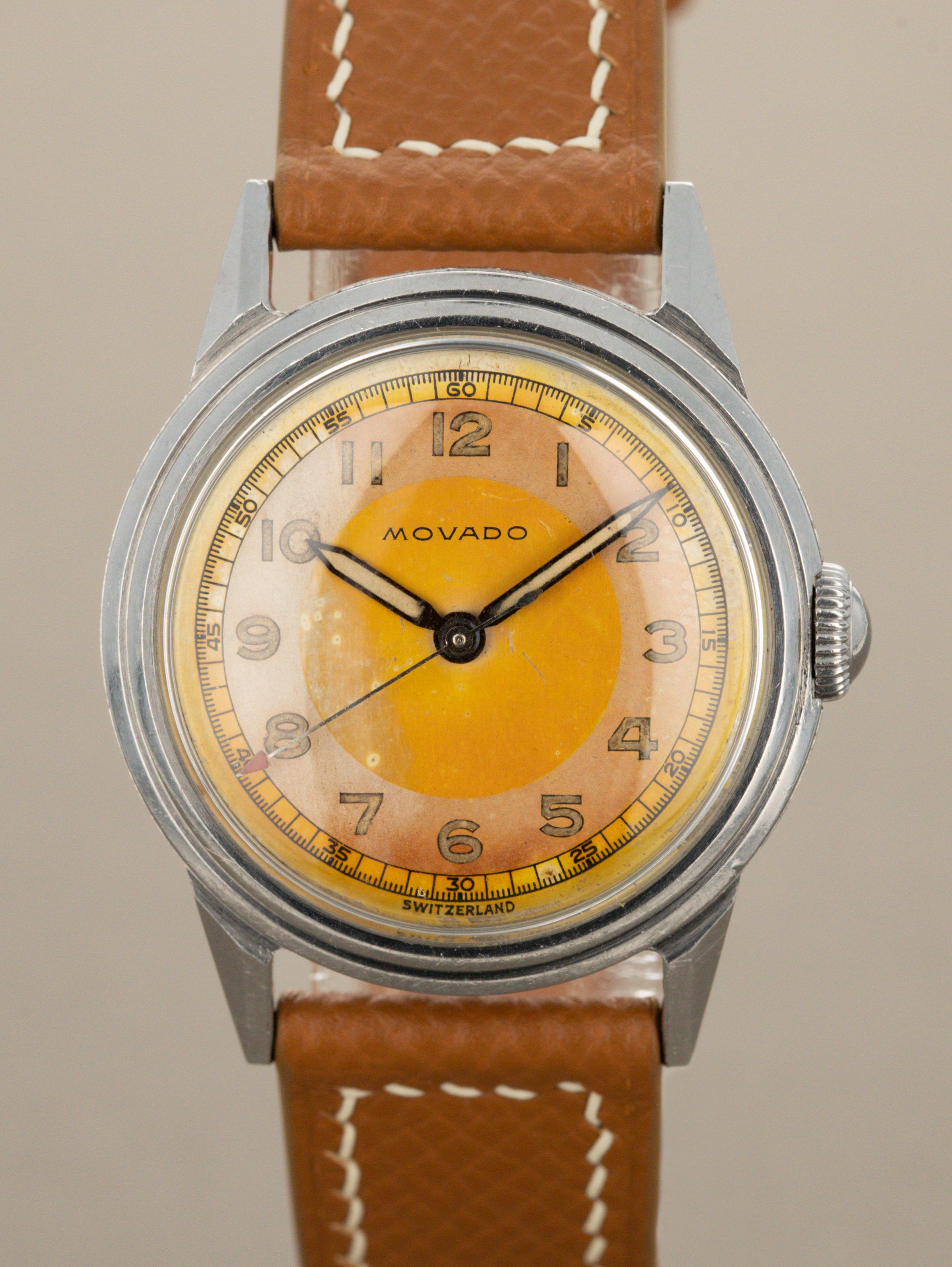 Movado 'Calatrava' Ref. 18610 - Orange 'Tangerine' Tropical Dial Unpol