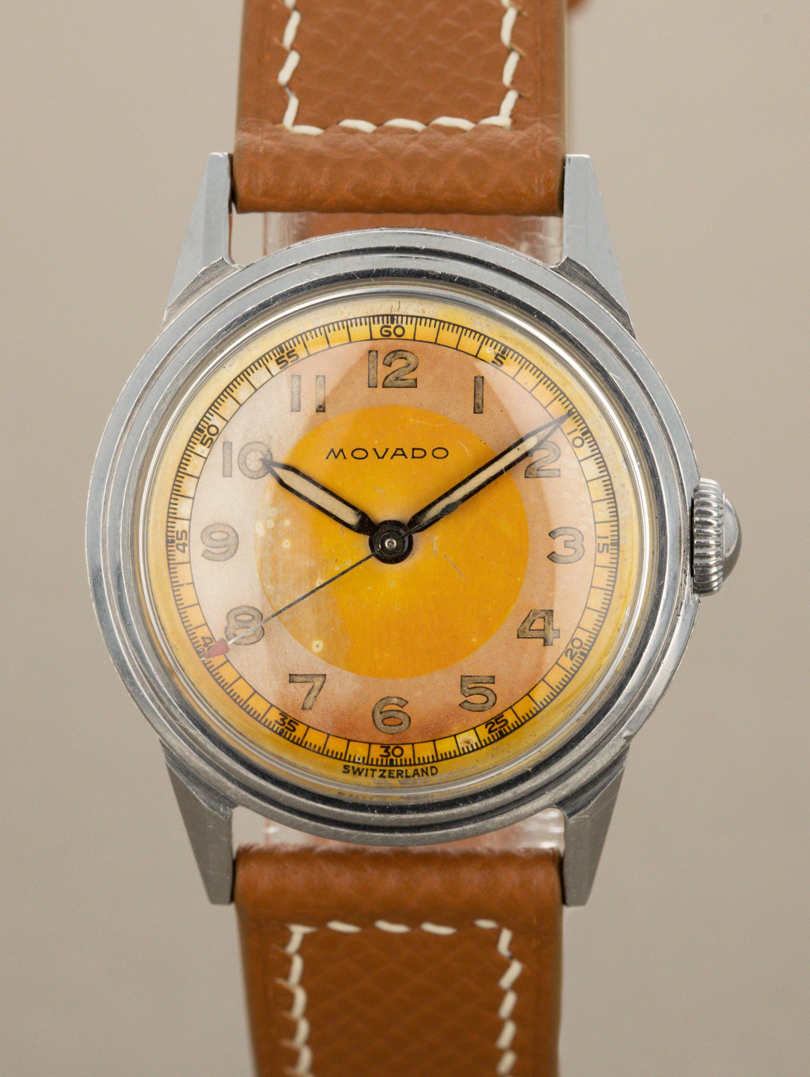Movado 'Calatrava' Ref. 18610 - Orange 'Tangerine' Tropical Dial Unpolished