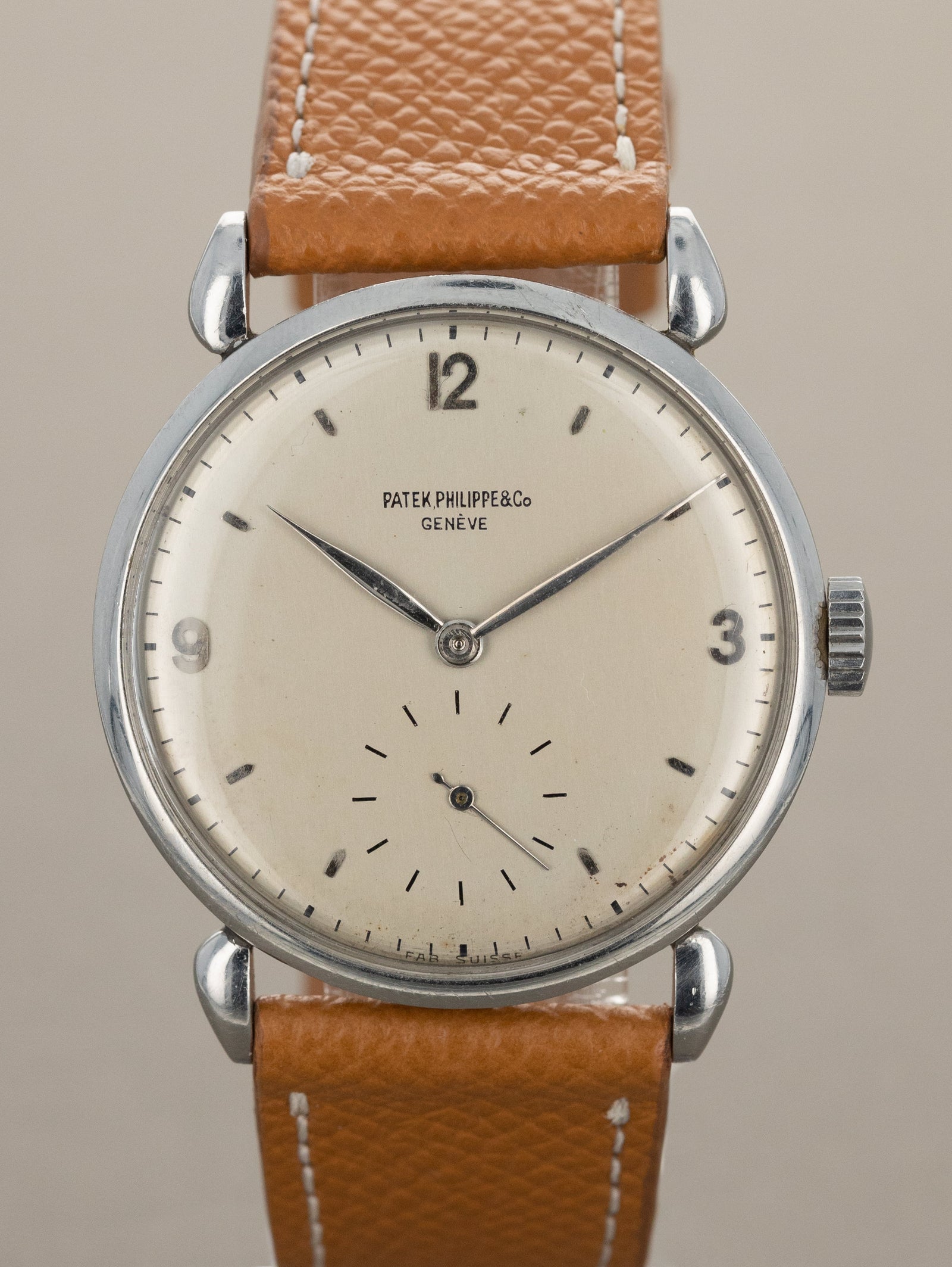 Patek Philippe Calatrava Ref. 1503 - Satin Silver 'Fab Suisse' Dial W/ Box & Extract