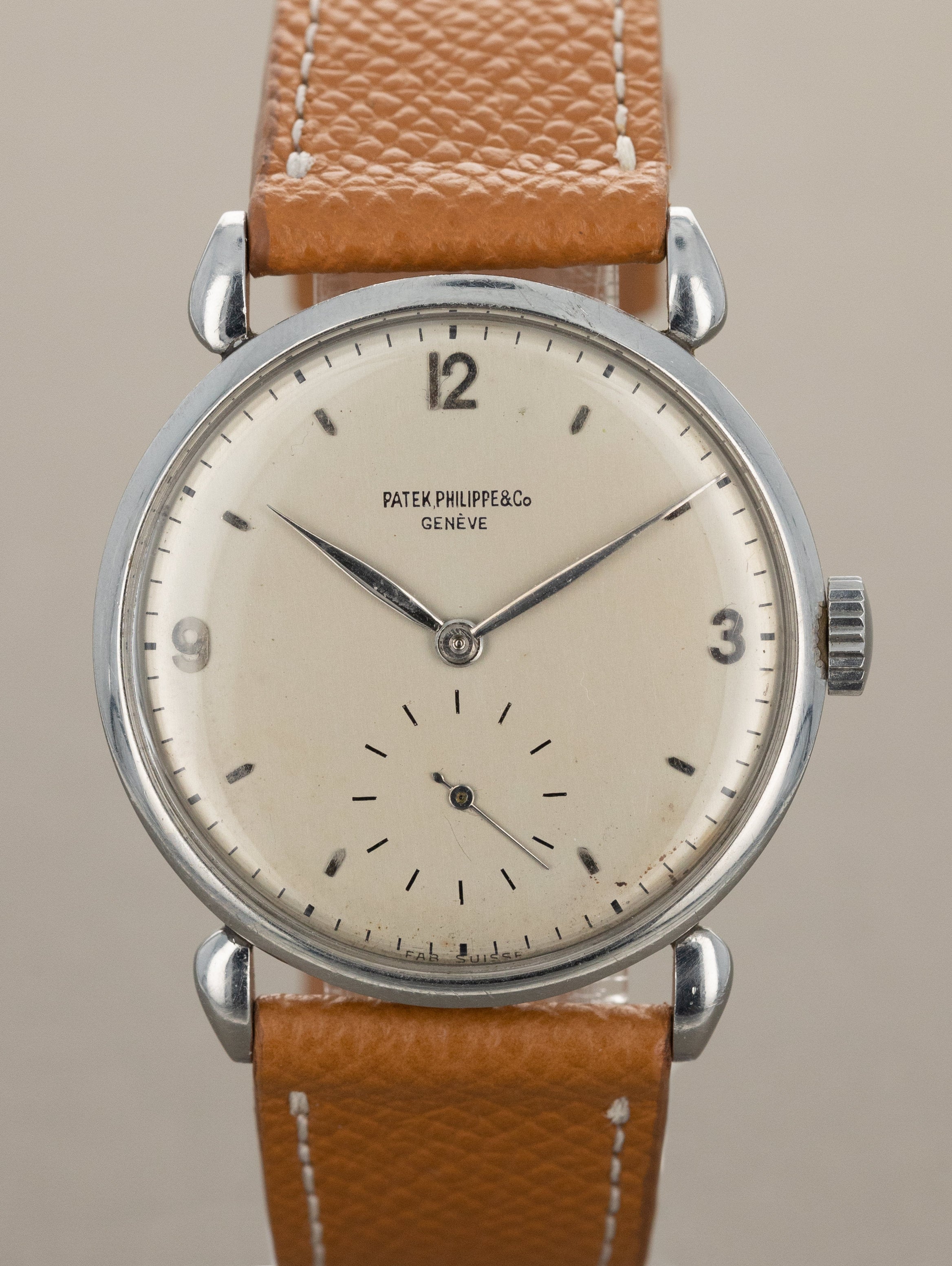 Patek Philippe Calatrava Ref. 1503 - Satin Silver 'Fab Suisse' Dial W/ Box & Extract