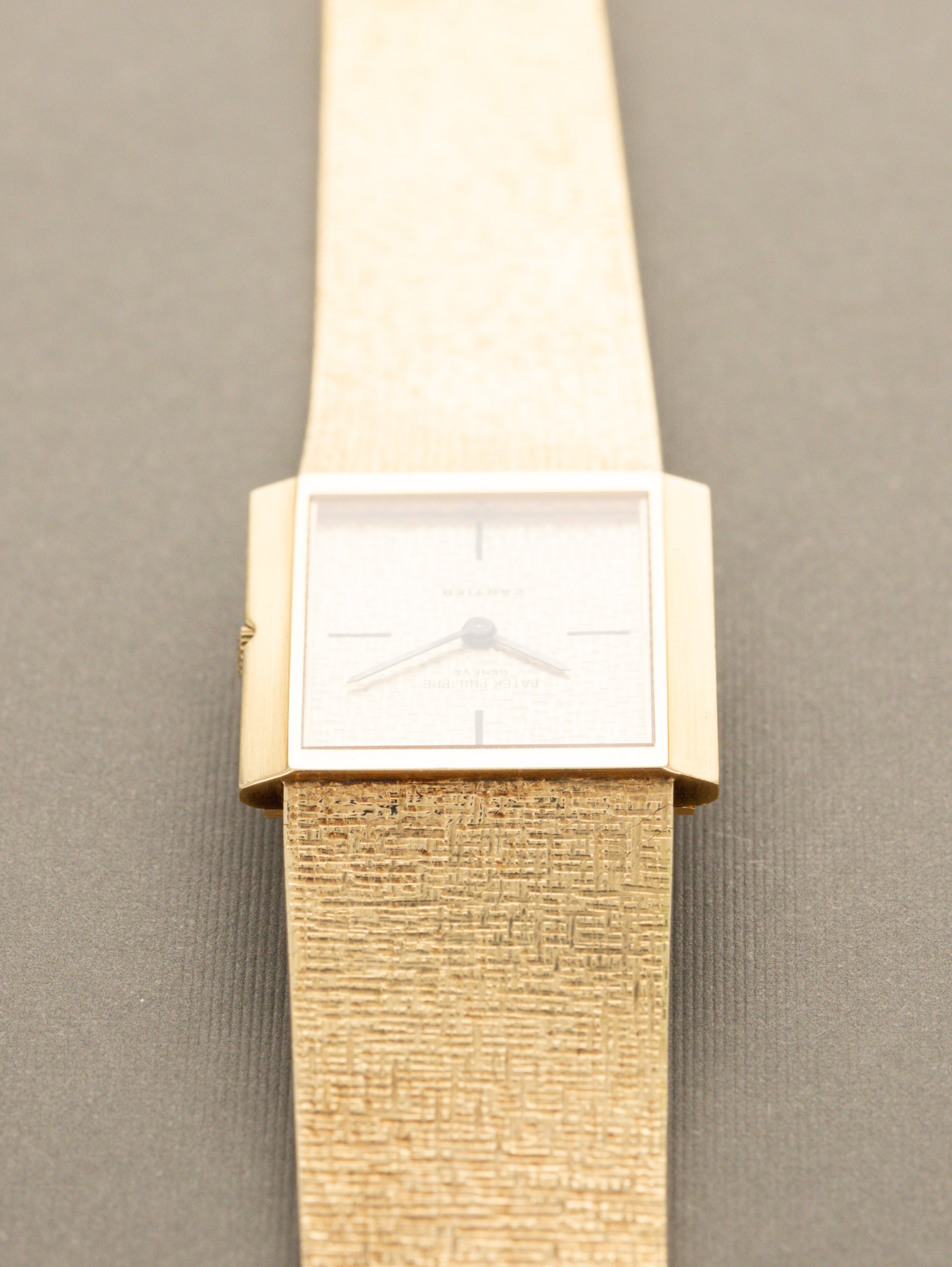 Patek Philippe Yellow Gold Rectangular Dress Watch - 'Cartier' Dial w/ Extract