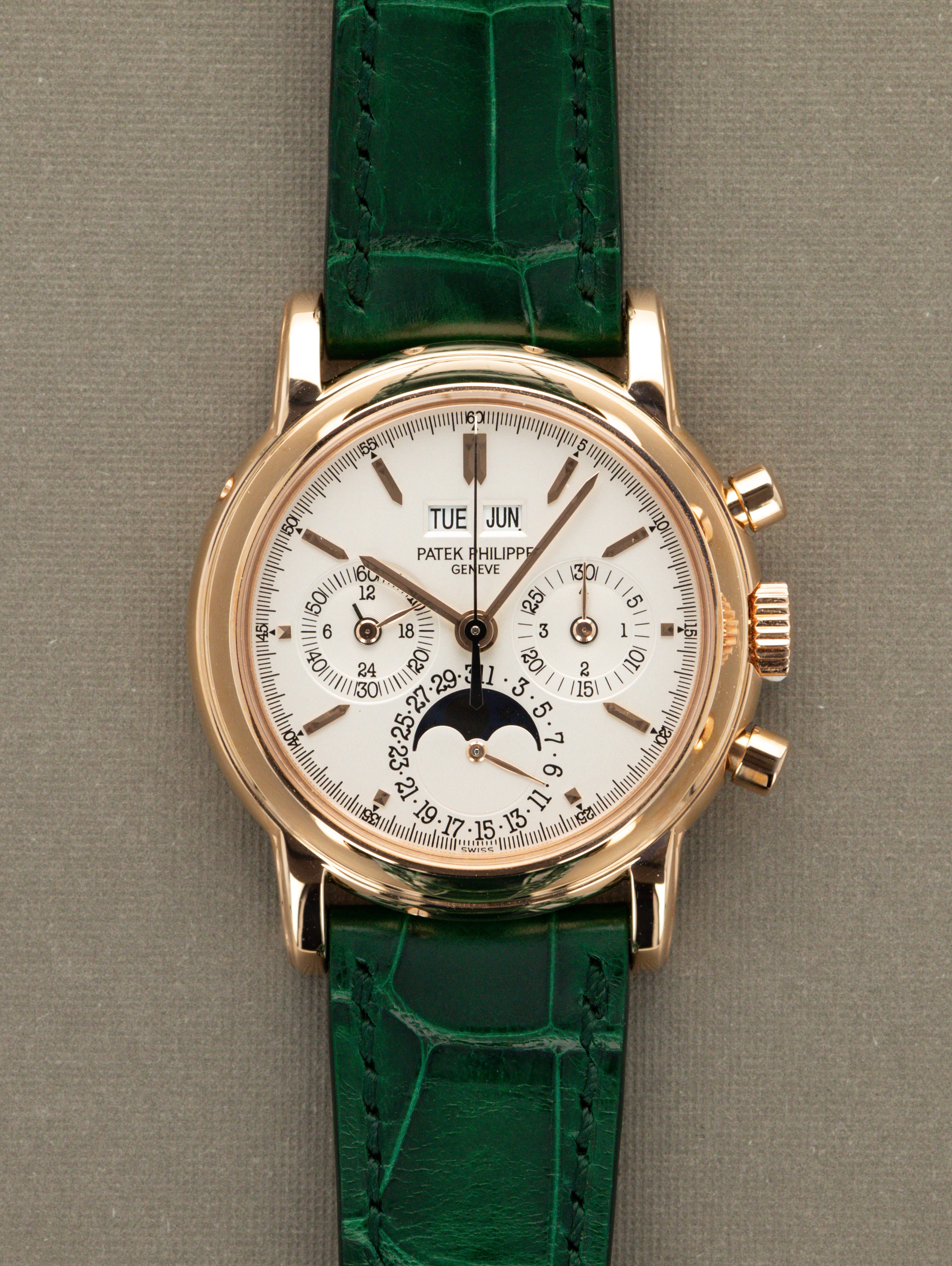 Patek Philippe Perpetual Chronograph Ref. 3970ER - 4th Series Silver Dial w/ Box, Papers, & Service Tag