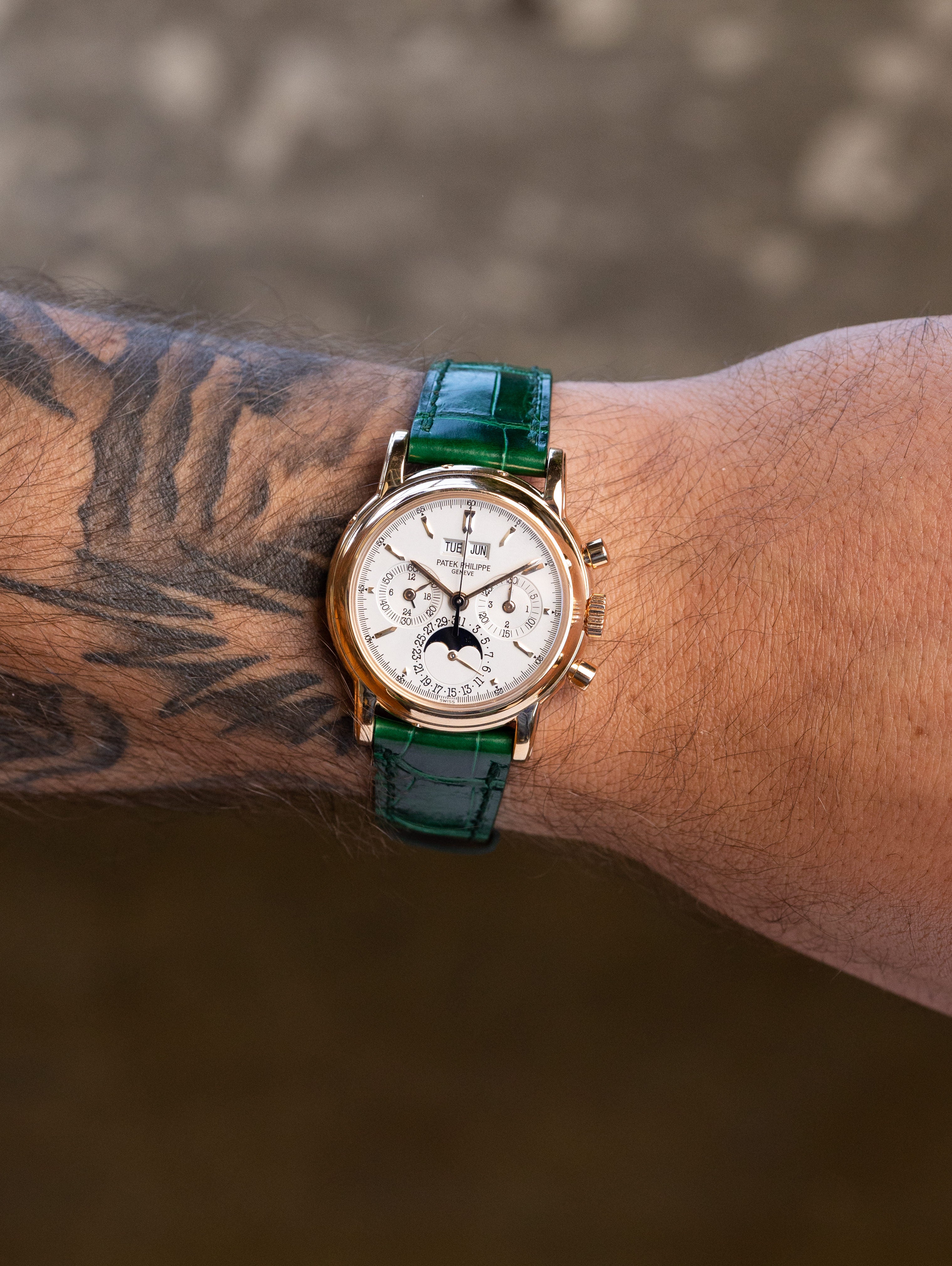 Patek Philippe Perpetual Chronograph Ref. 3970ER - 4th Series Silver Dial w/ Box, Papers, & Service Tag