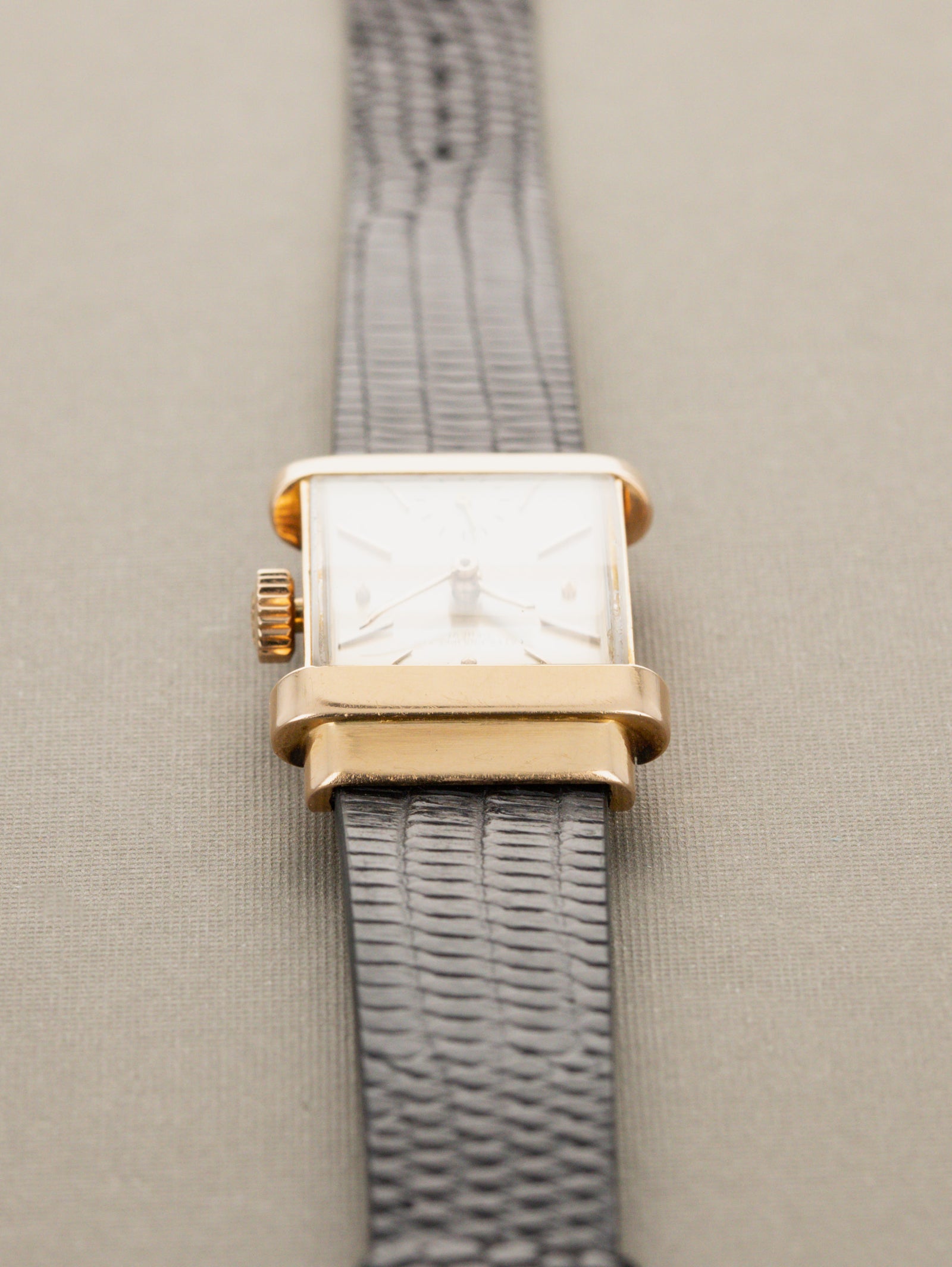 Patek Philippe Rose Gold Dress Watch Ref. 1450 'Top Hat' - 'Brushed' Silver Dial Unpolished