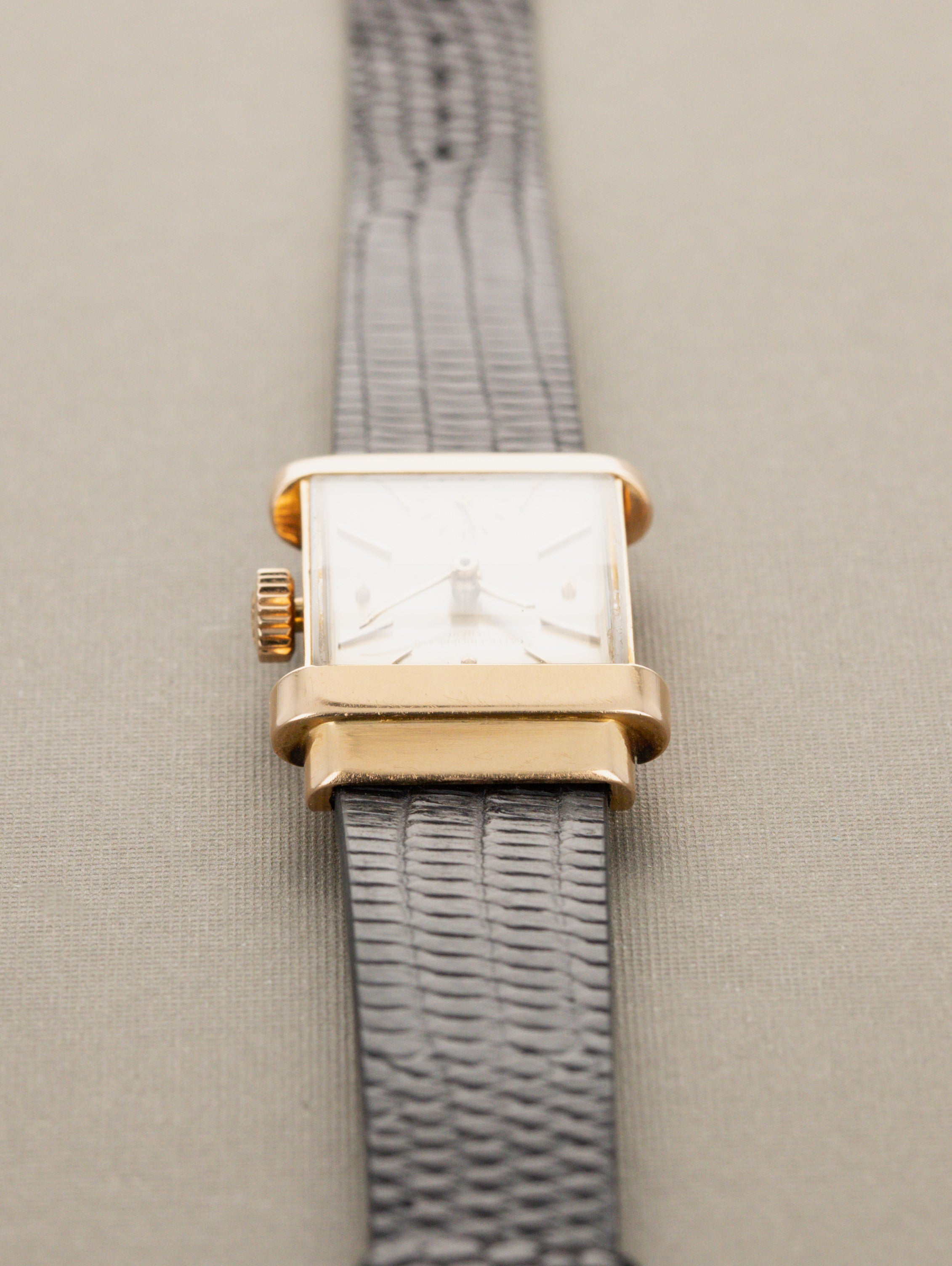 Patek Philippe Rose Gold Dress Watch Ref. 1450 'Top Hat' - 'Brushed' Silver Dial Unpolished