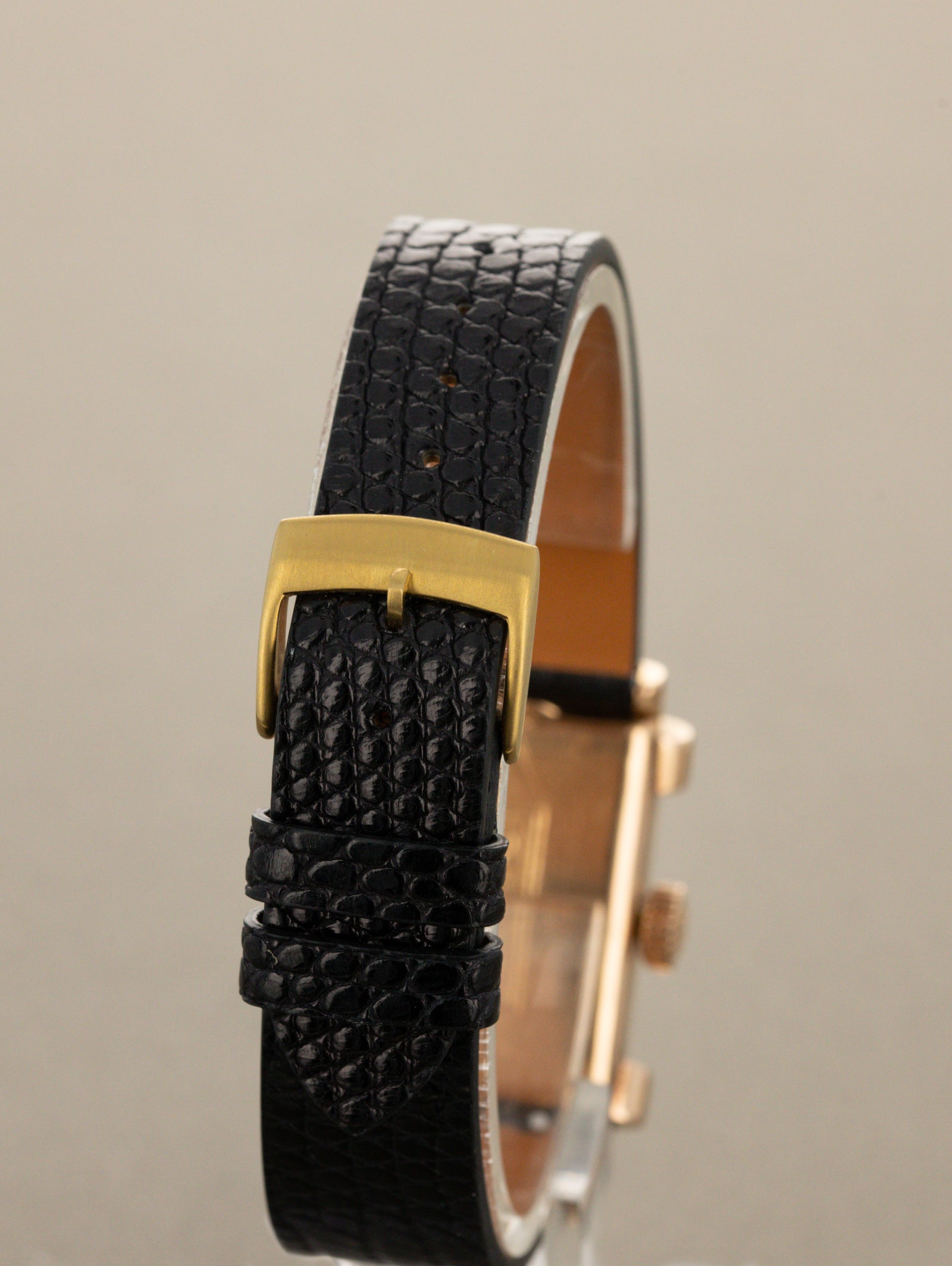 Patek Philippe Rose Gold Dress Watch Ref. 1450 'Top Hat' - 'Brushed' Silver Dial Unpolished