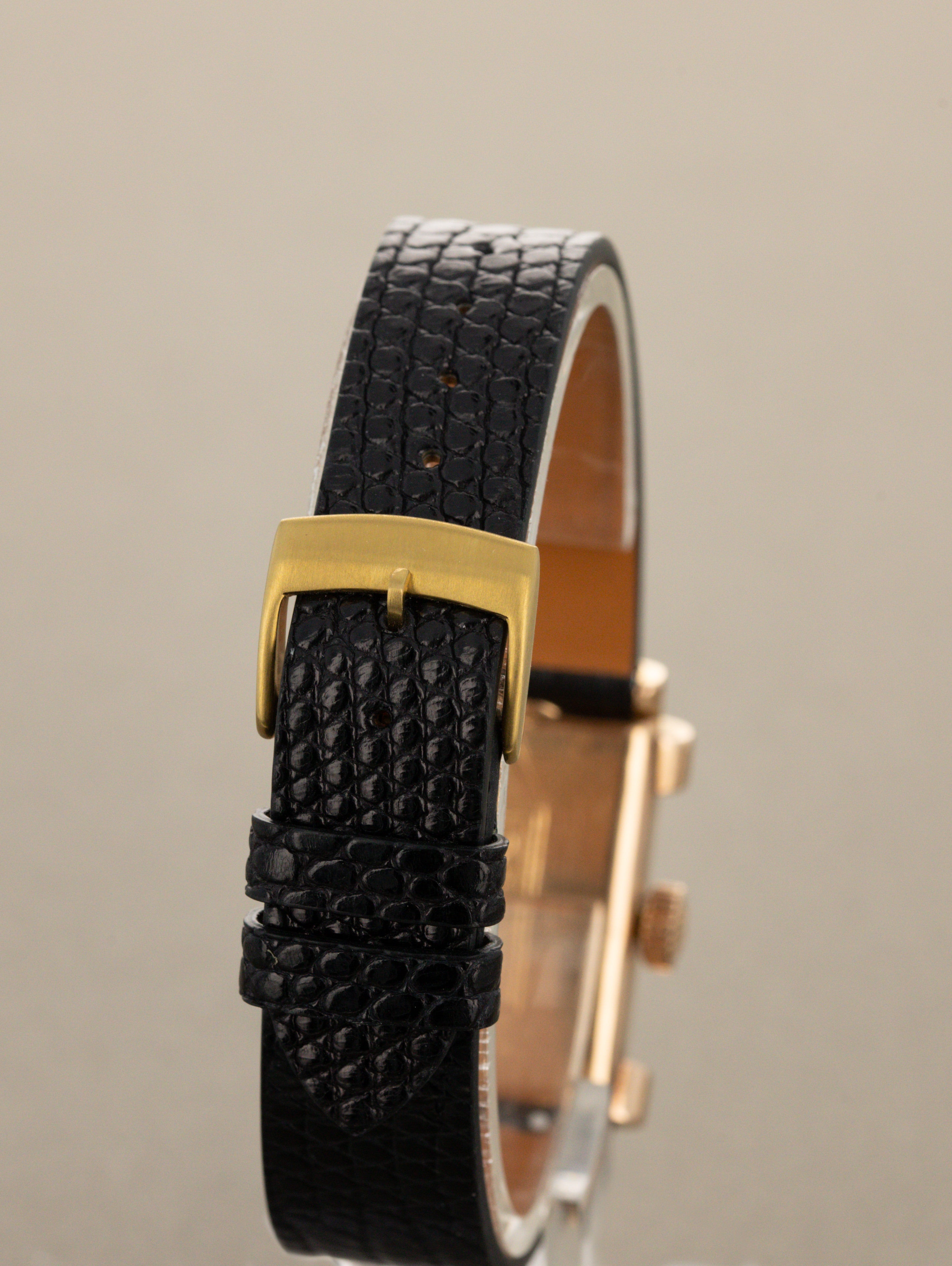 Patek Philippe Rose Gold Dress Watch Ref. 1450 'Top Hat' - 'Brushed' Silver Dial Unpolished