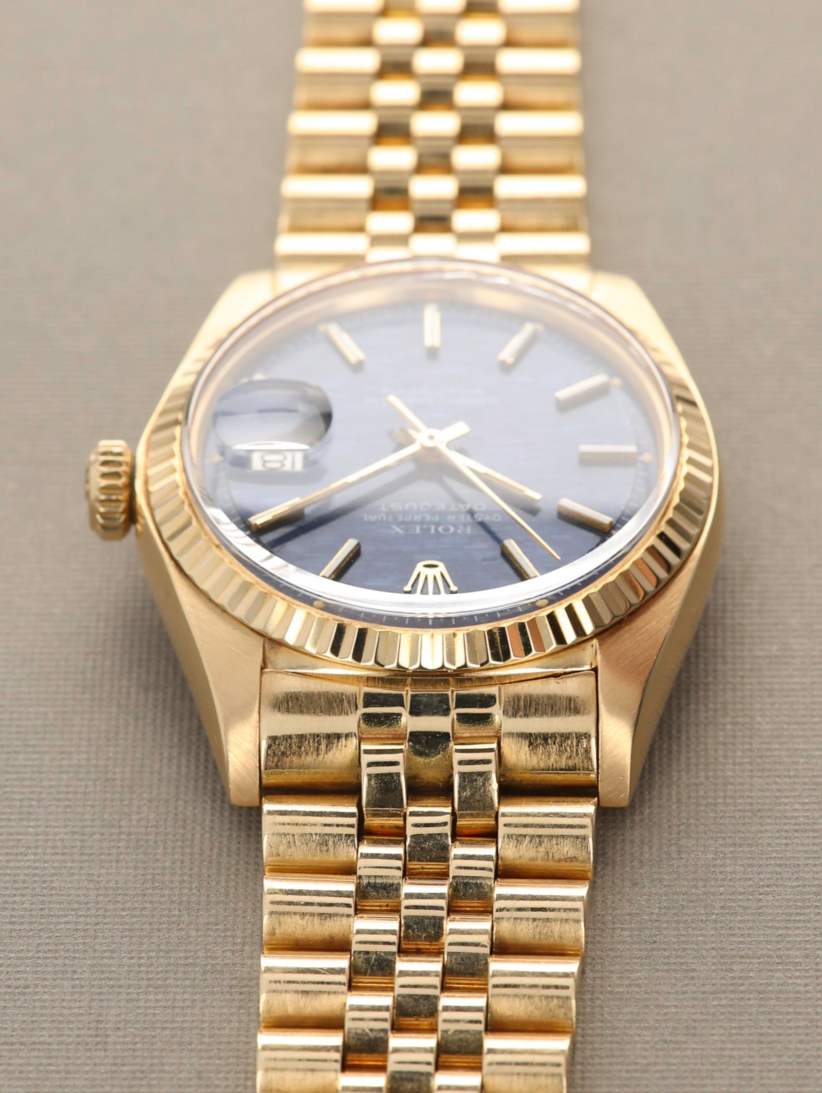Rolex Datejust Ref. 1601 18k Blue Mosaic Unpolished