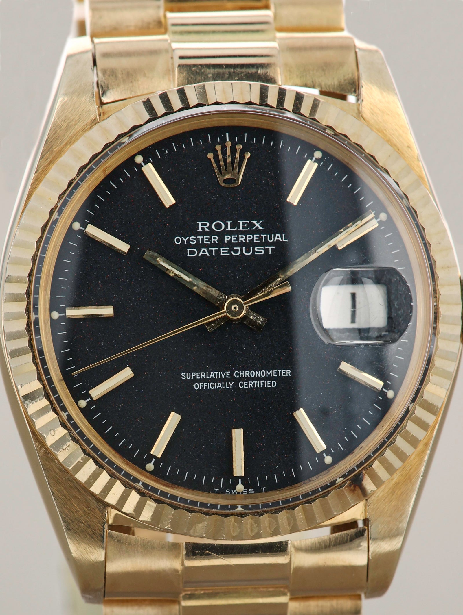 Rolex Datejust Ref. 1601 18k Confetti Untouched w/ Caseback Sticker