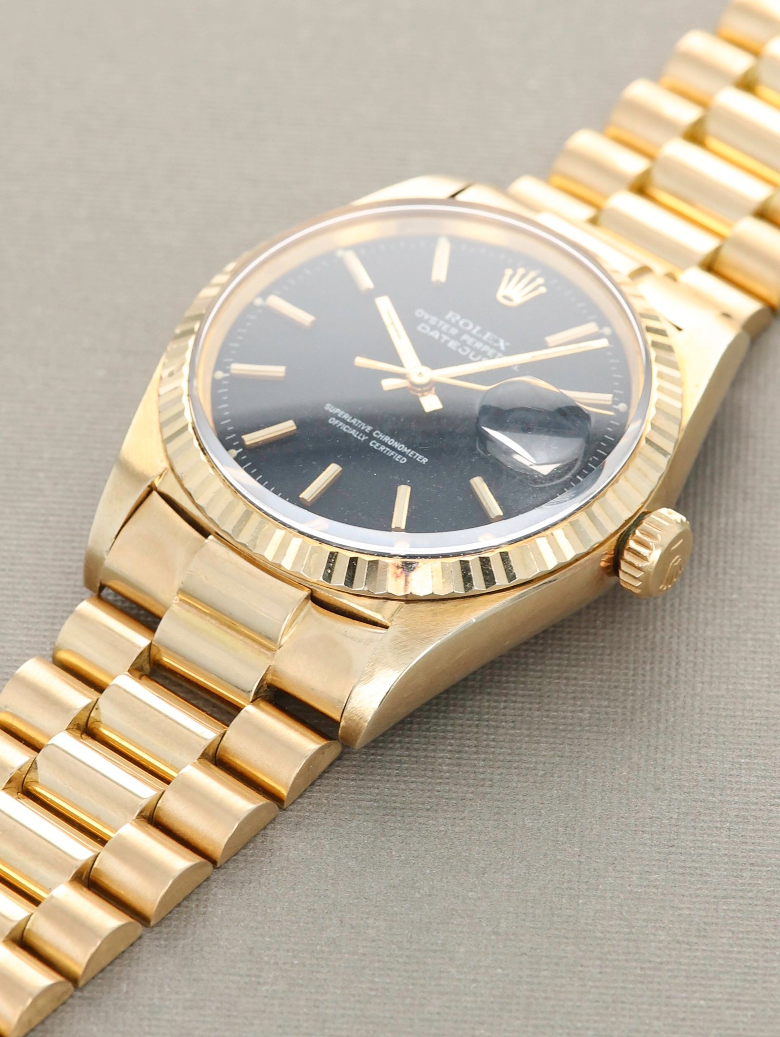 Rolex Datejust Ref. 1601 18k Confetti Untouched w/ Caseback Sticker