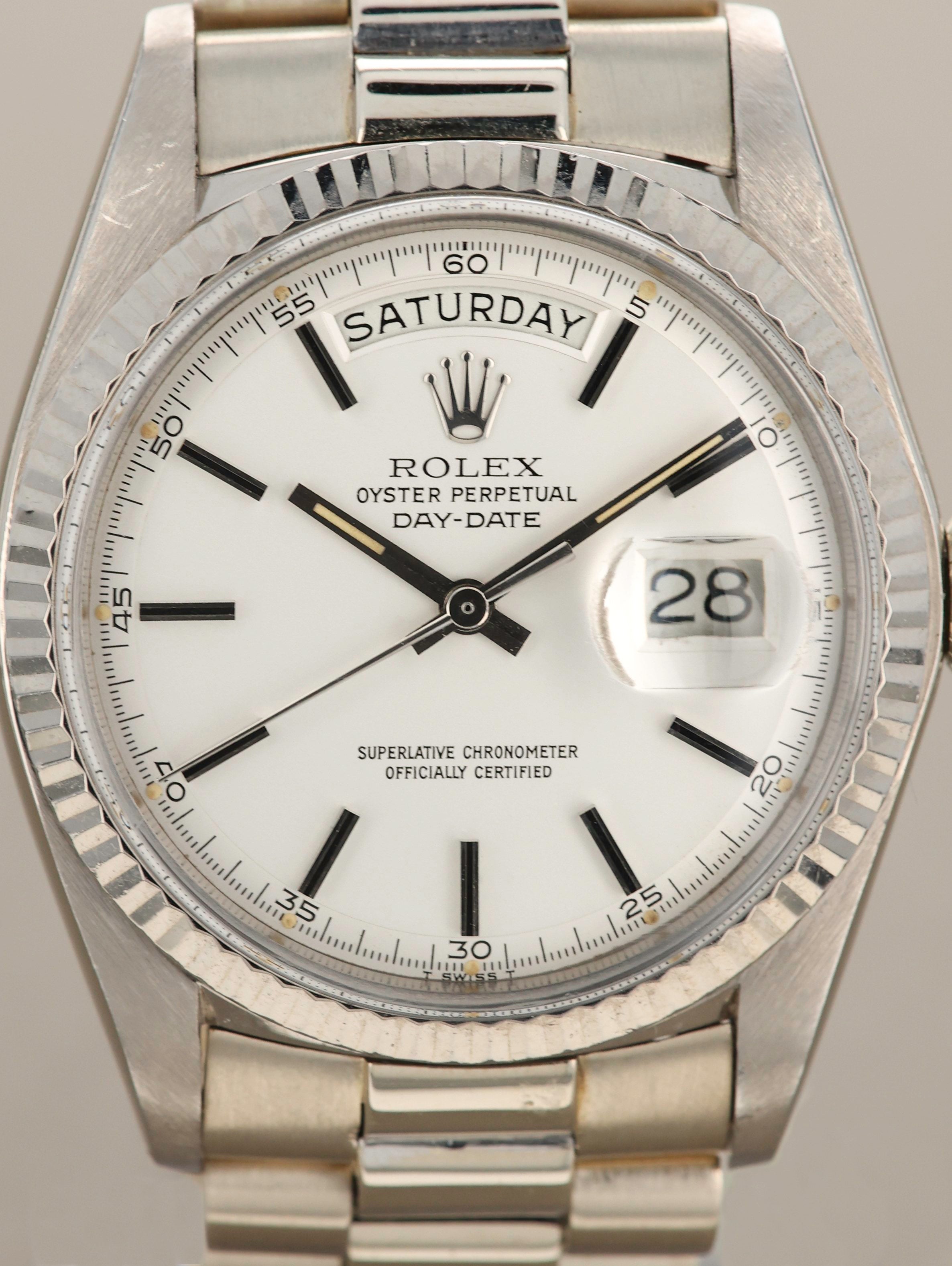 Rolex Day-Date Ref. 1803 White Gold Minute Track Unpolished