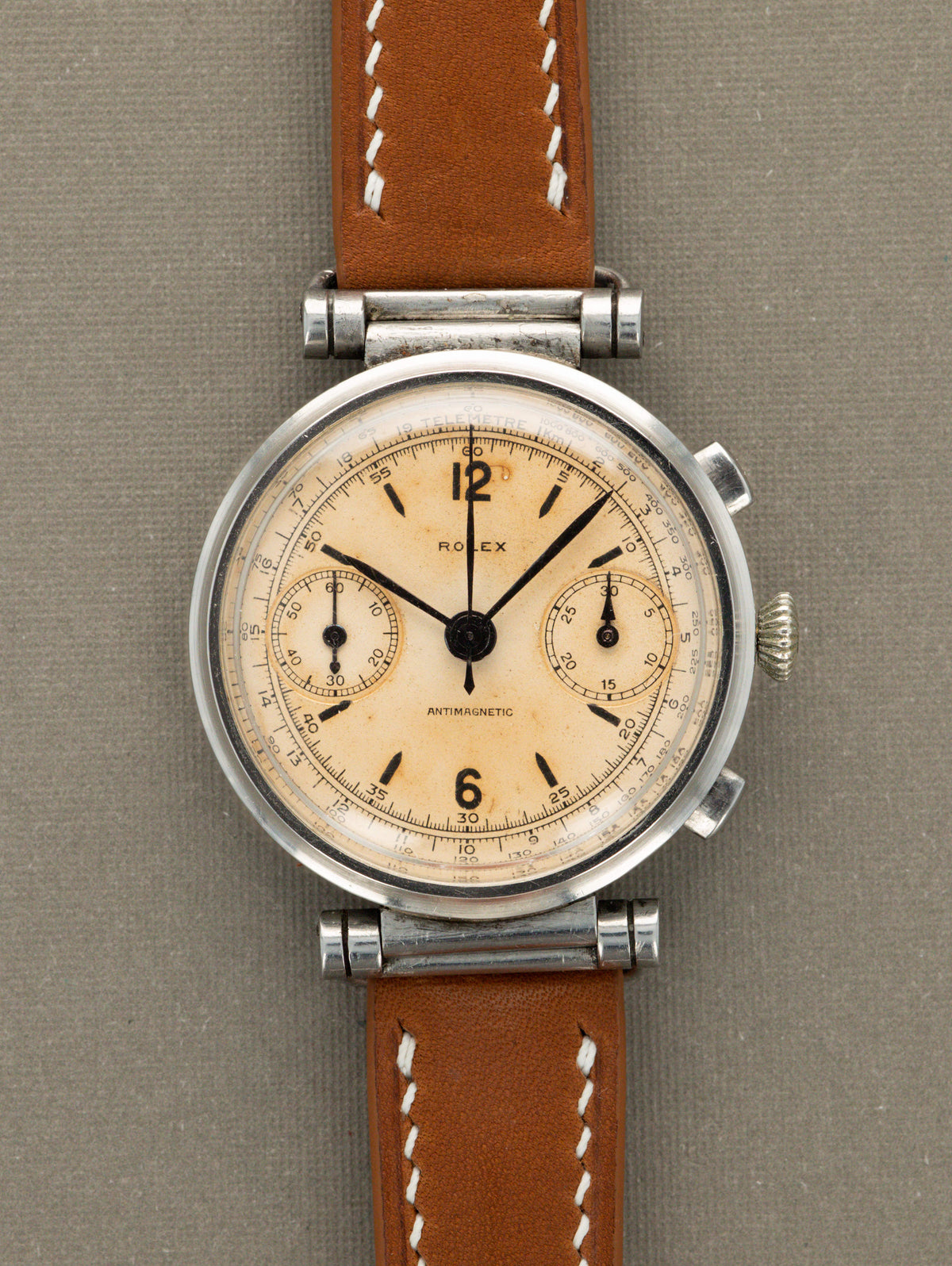 Rolex Antimagnetic Chronograph Ref. 3233 - Silver Patina Dial