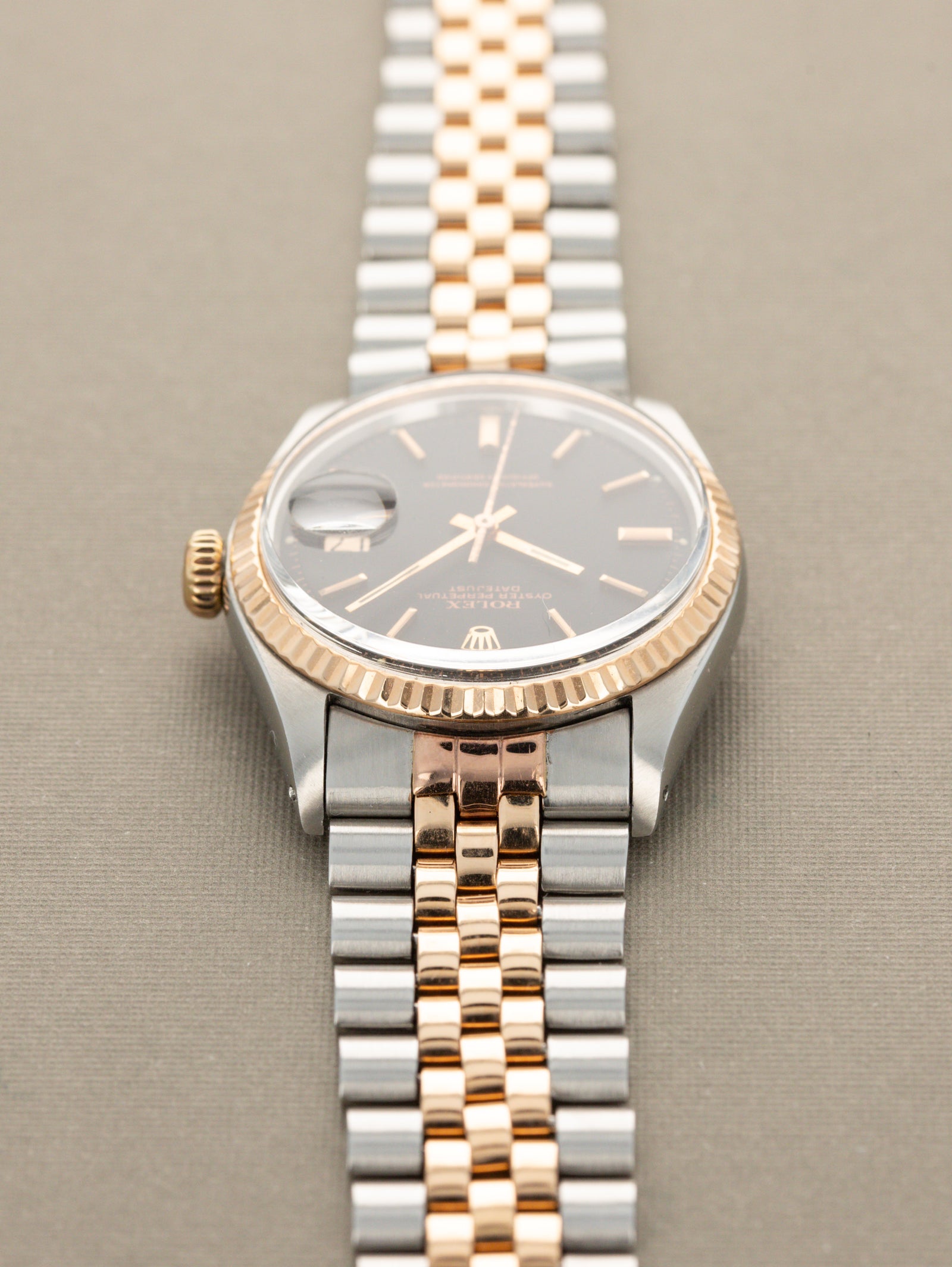 Rolex Datejust Ref. 1601 Two-Tone Rose Gold  - Matte Black Dial