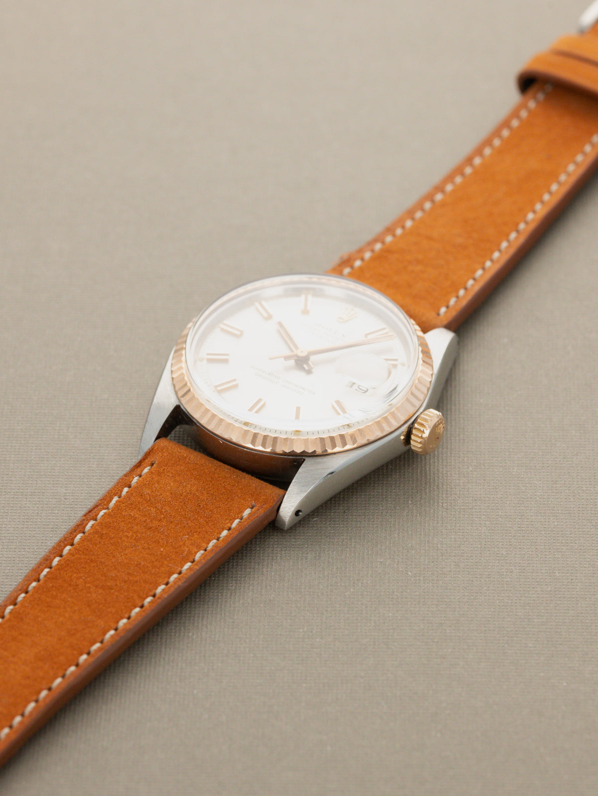 Rolex Datejust Ref. 1601 Two-Tone Rose Gold  - Sunburst Silver Dial