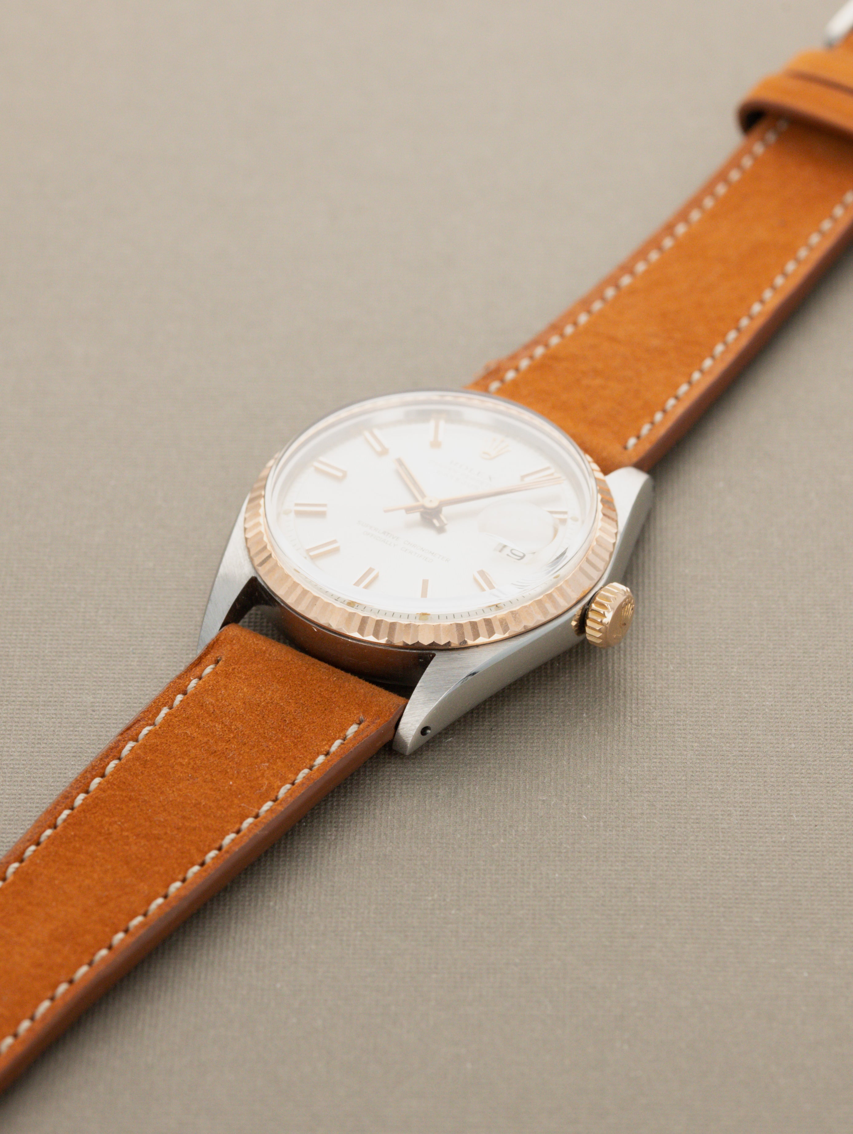 Rolex Datejust Ref. 1601 Two-Tone Rose Gold  - Sunburst Silver Dial