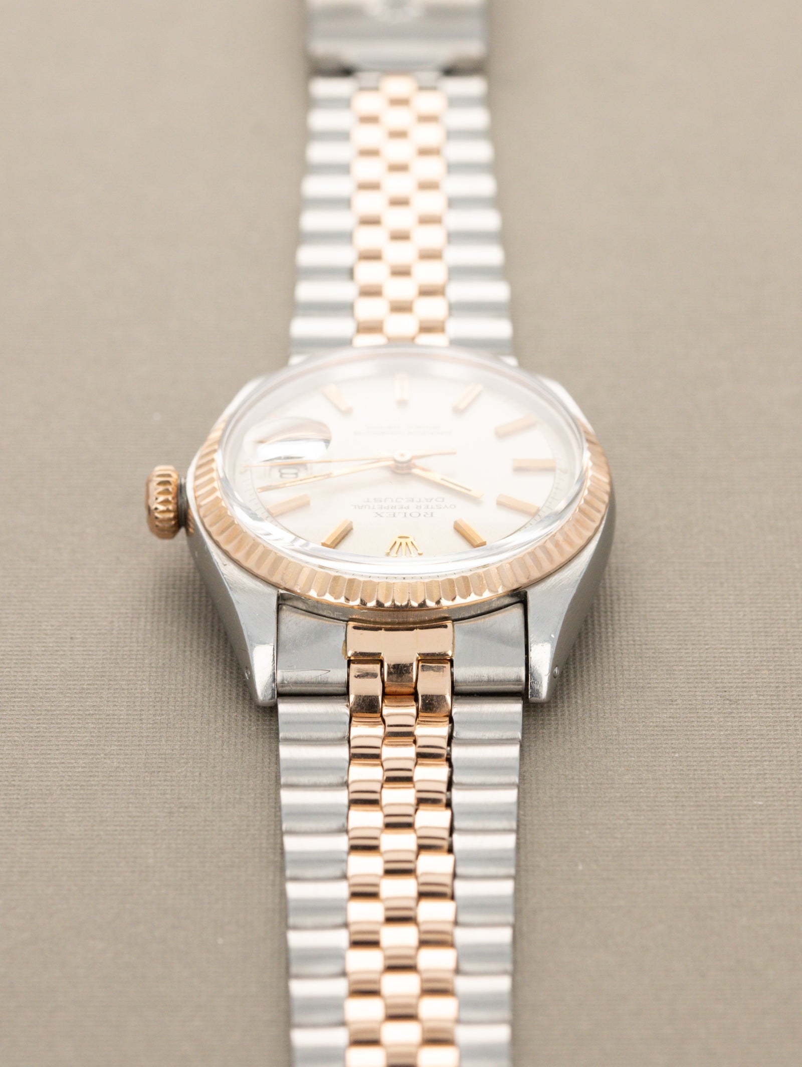 Rolex Datejust Ref. 1601 Two-Tone Rose Gold  - Sunburst Silver Dial w/ Papers