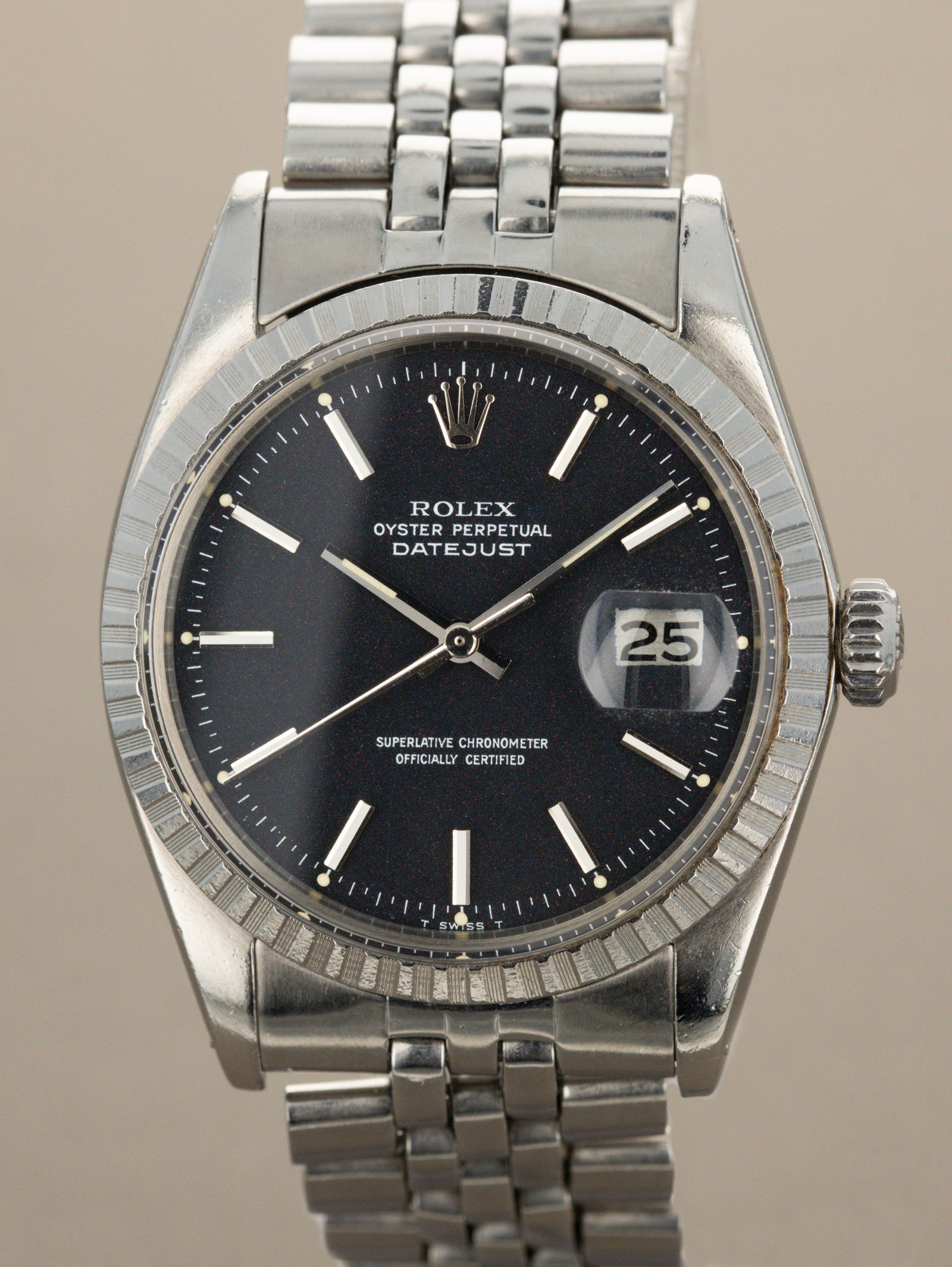 Rolex Datejust Ref. 1603 - Black 'Confetti' Dial W/ Box & Papers