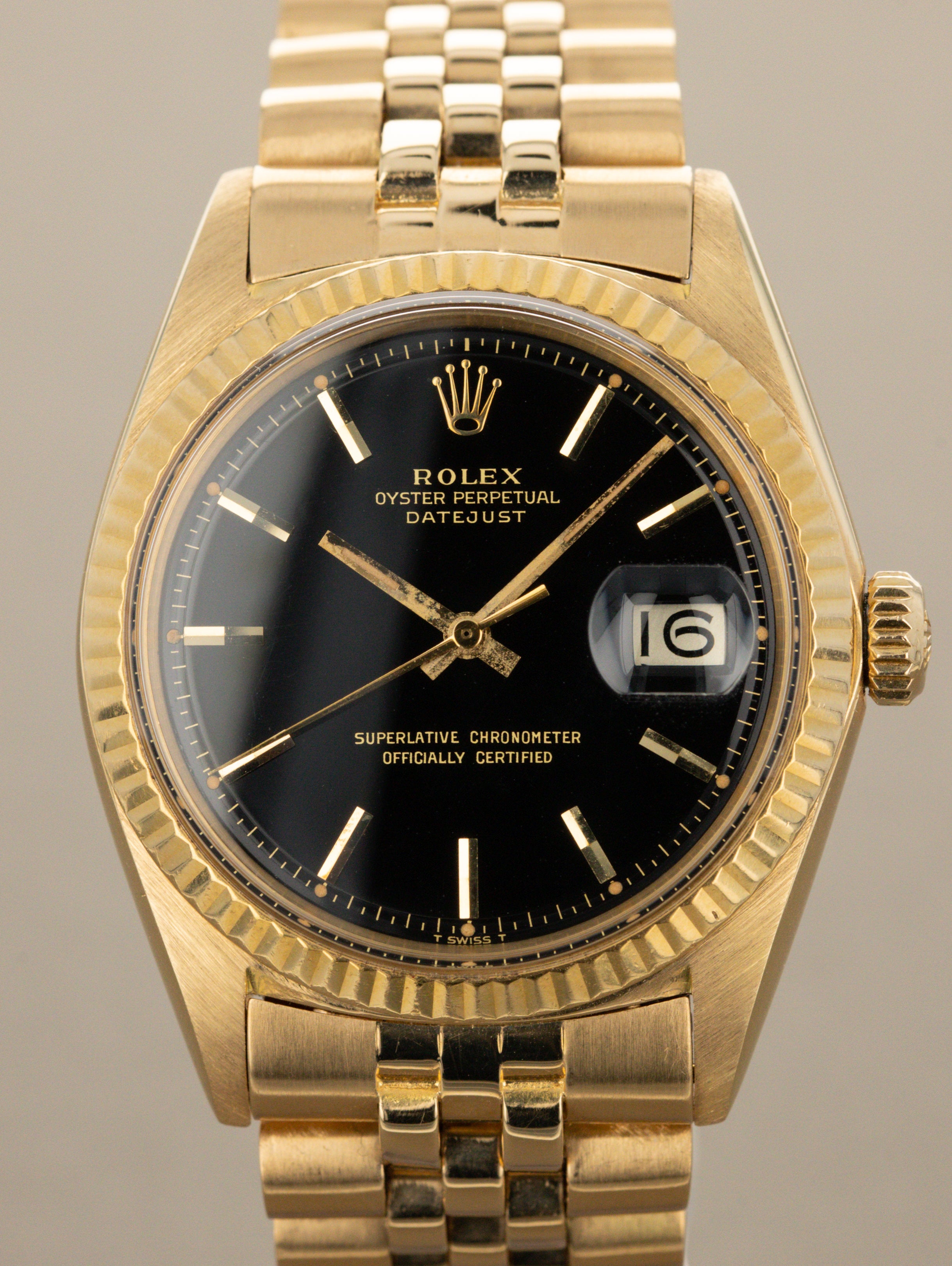 Rolex Datejust Ref. 1601/8 - Black 'Gilt' Dial