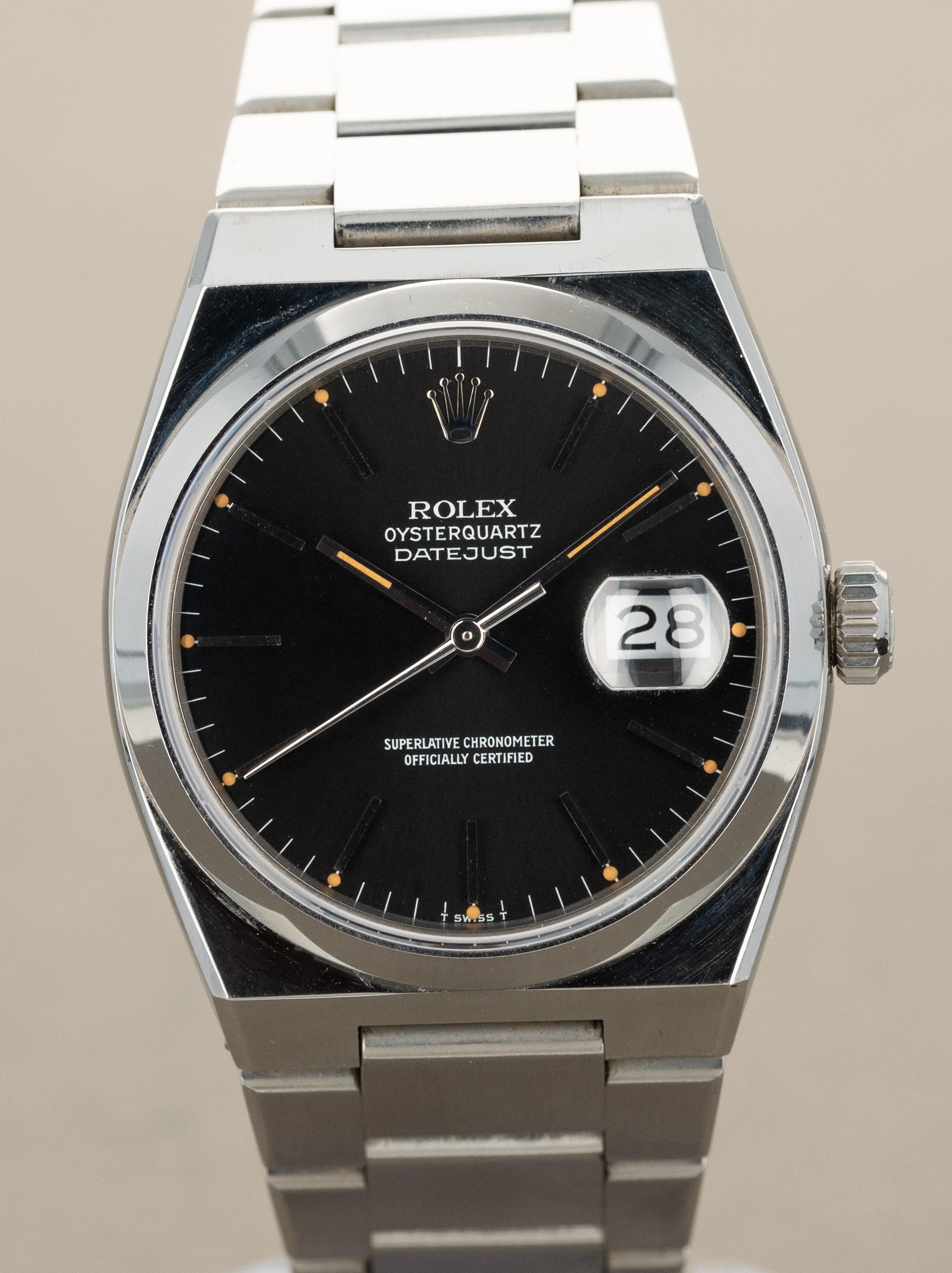 Rolex Oysterquartz Datejust Ref. 17000 - Sunburst Grey 'Pumpkin' Dial LNOS w/ Caseback Sticker