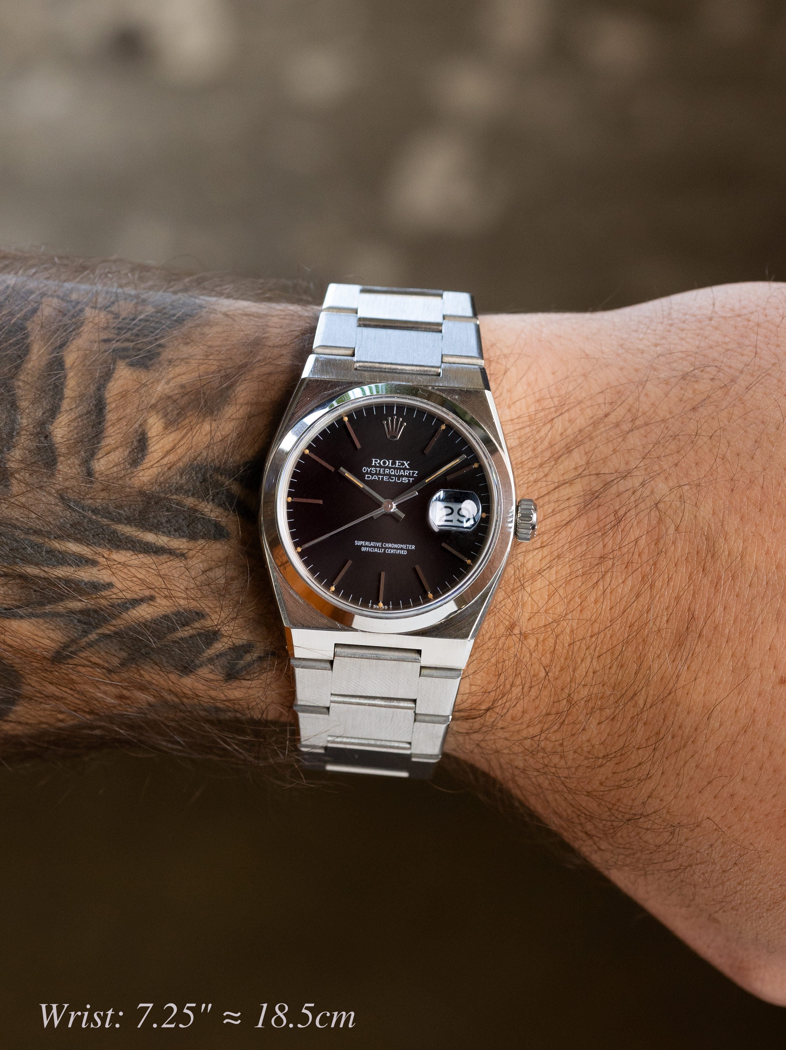 Rolex Oysterquartz Datejust Ref. 17000 - Sunburst Grey 'Pumpkin' Dial LNOS w/ Caseback Sticker