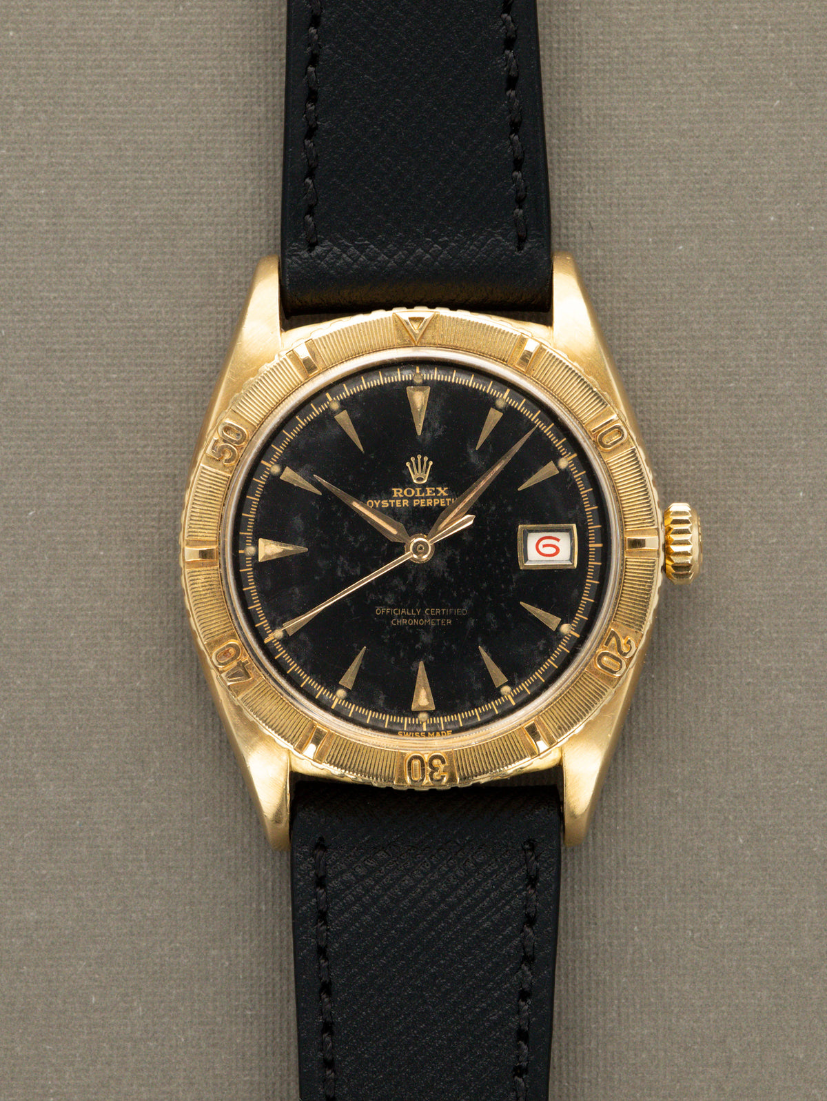 Rolex Turn-O-Graph Ref. 6309 'Thunderbird' - Black 'Gilt' Dial w/ 'Roulette' Date