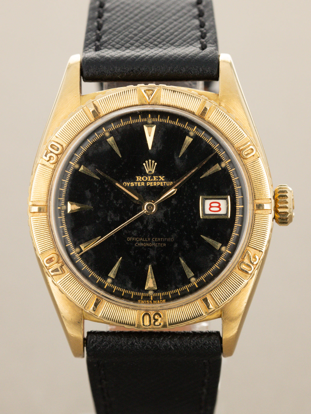 Rolex Turn-O-Graph Ref. 6309 'Thunderbird' - Black 'Gilt' Dial w/ 'Roulette' Date