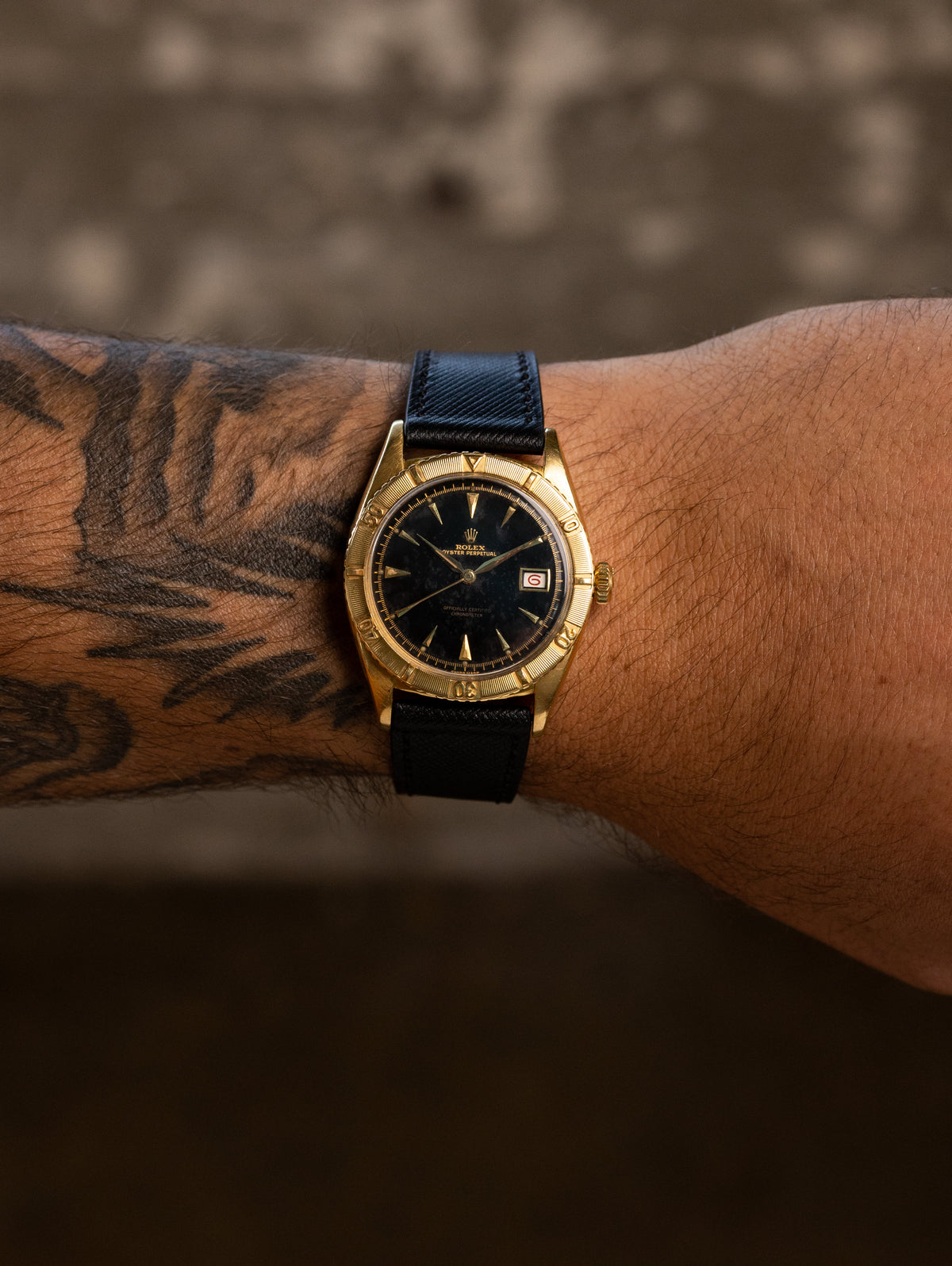 Rolex Turn-O-Graph Ref. 6309 'Thunderbird' - Black 'Gilt' Dial w/ 'Roulette' Date