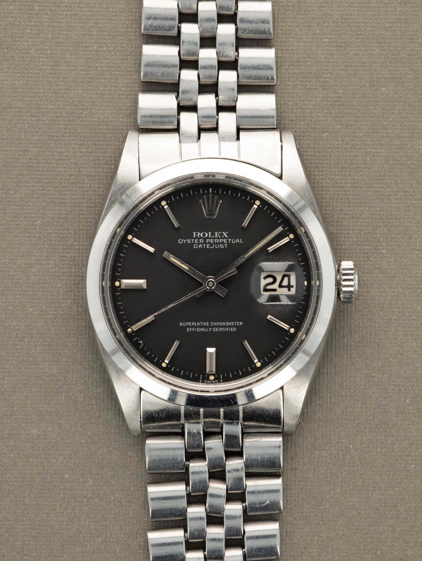 Rolex Datejust Ref. 1600 - Matte Black Dial