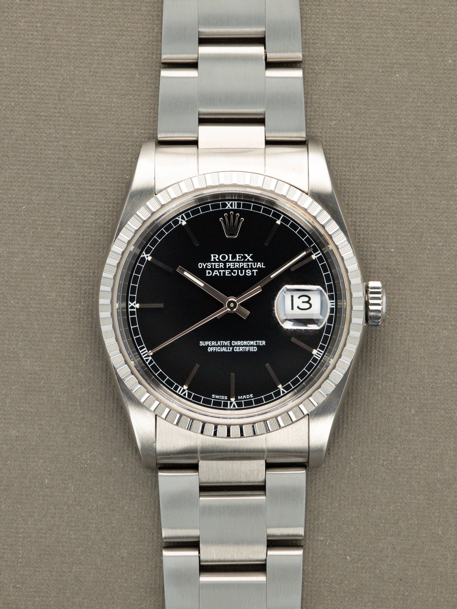 Rolex Datejust Ref. 16220 - Sunburst Black Dial