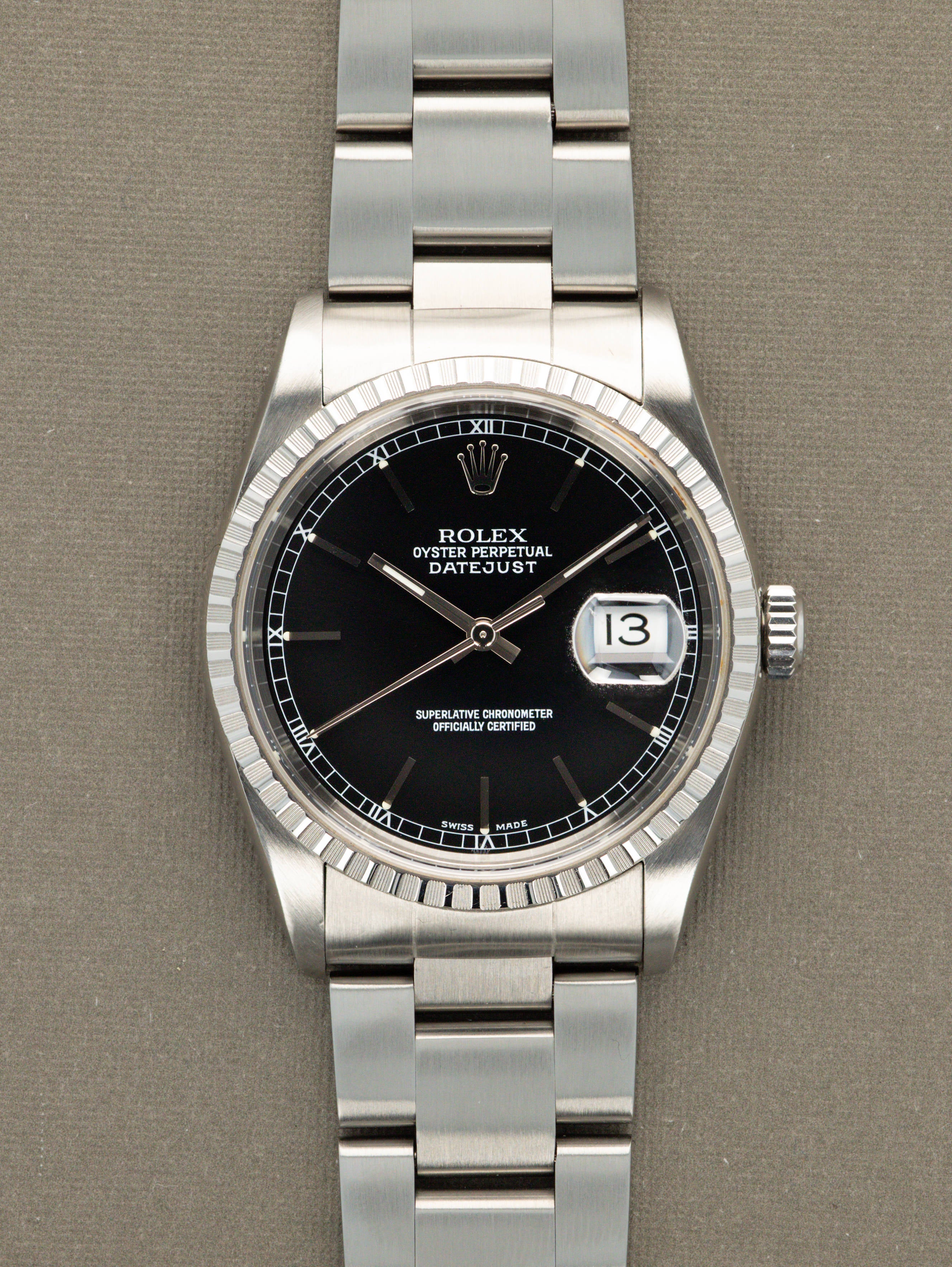 Rolex Datejust Ref. 16220 - Sunburst Black Dial