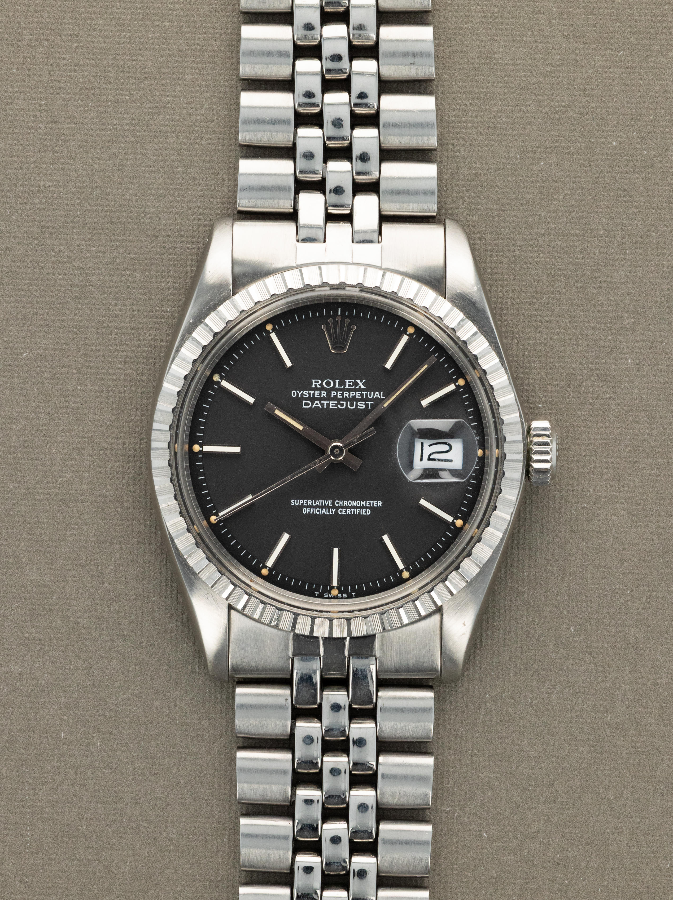 Rolex Datejust Ref. 1603 - Matte Black Dial