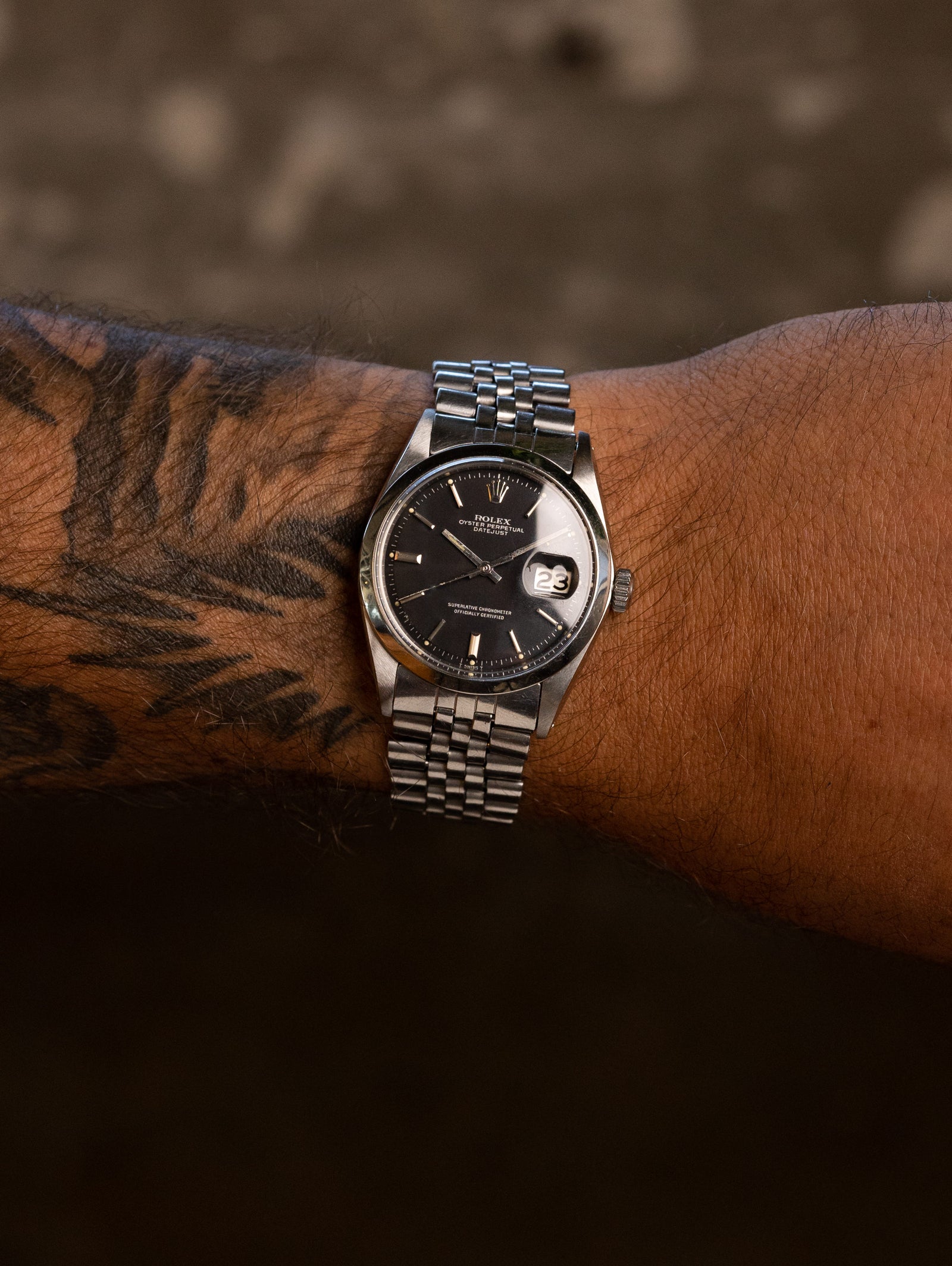 Rolex Datejust Ref. 1600 - Matte Black Dial