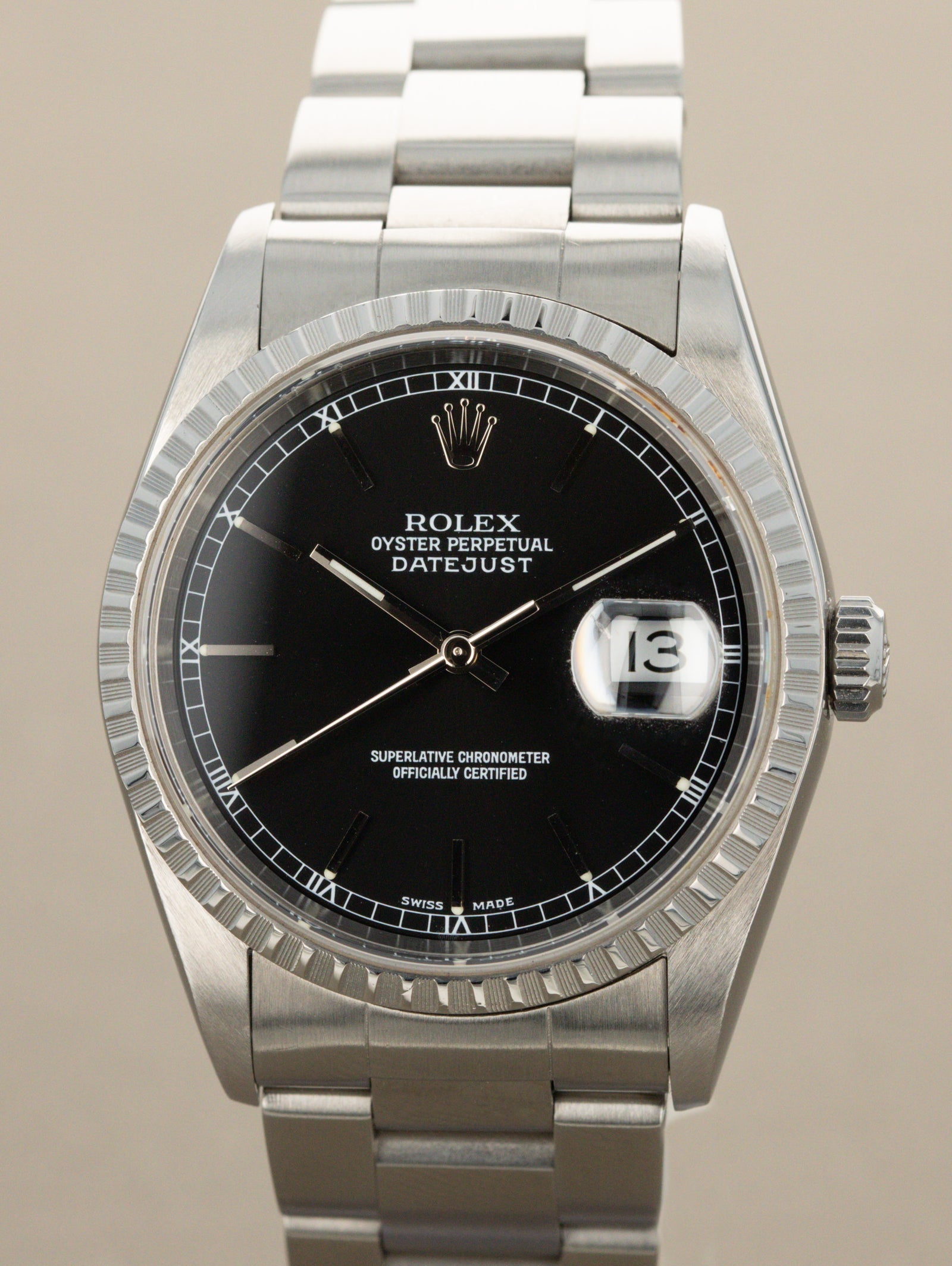Rolex Datejust Ref. 16220 - Sunburst Black Dial