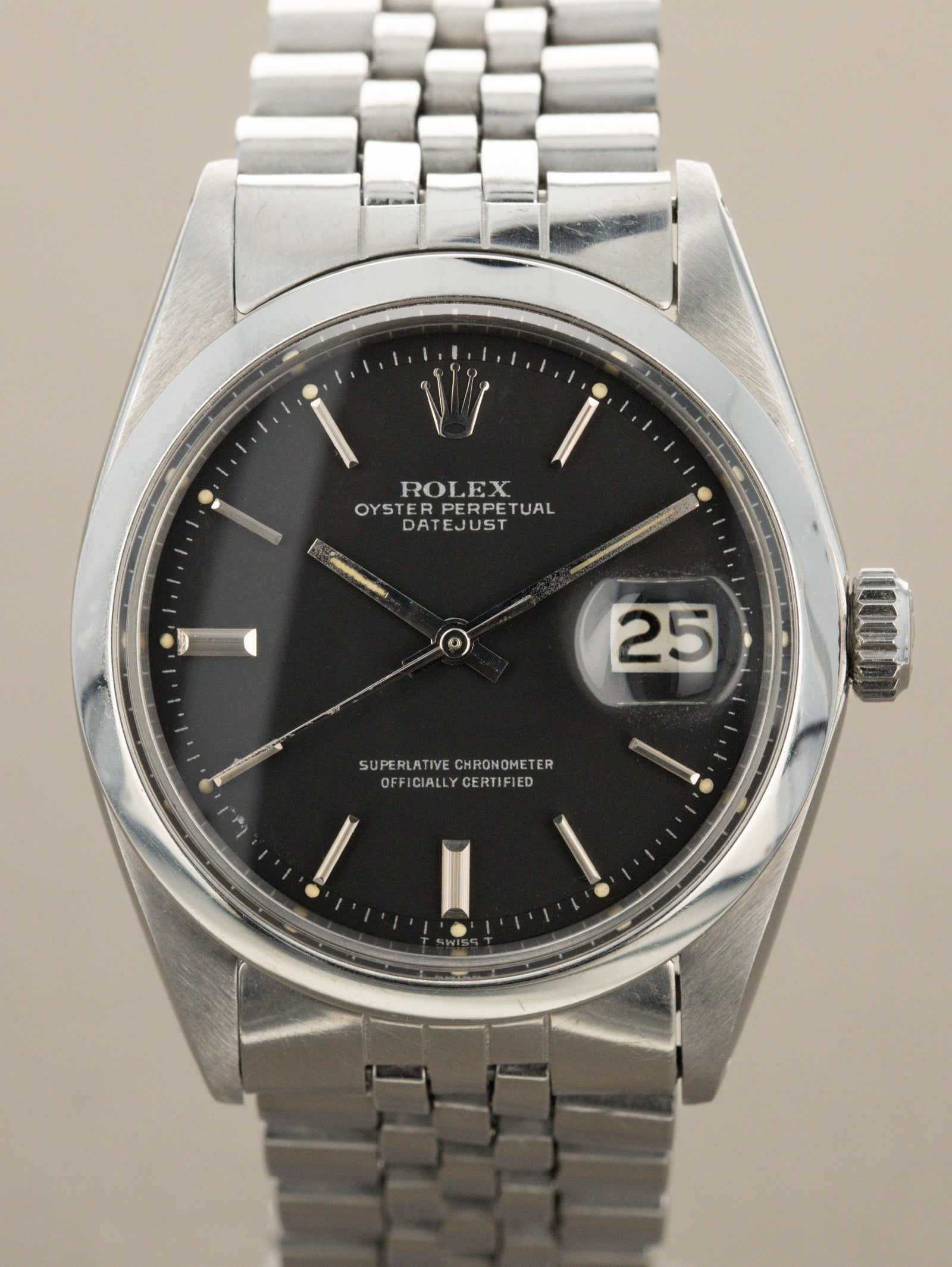 Rolex Datejust Ref. 1600 - Matte Black Dial