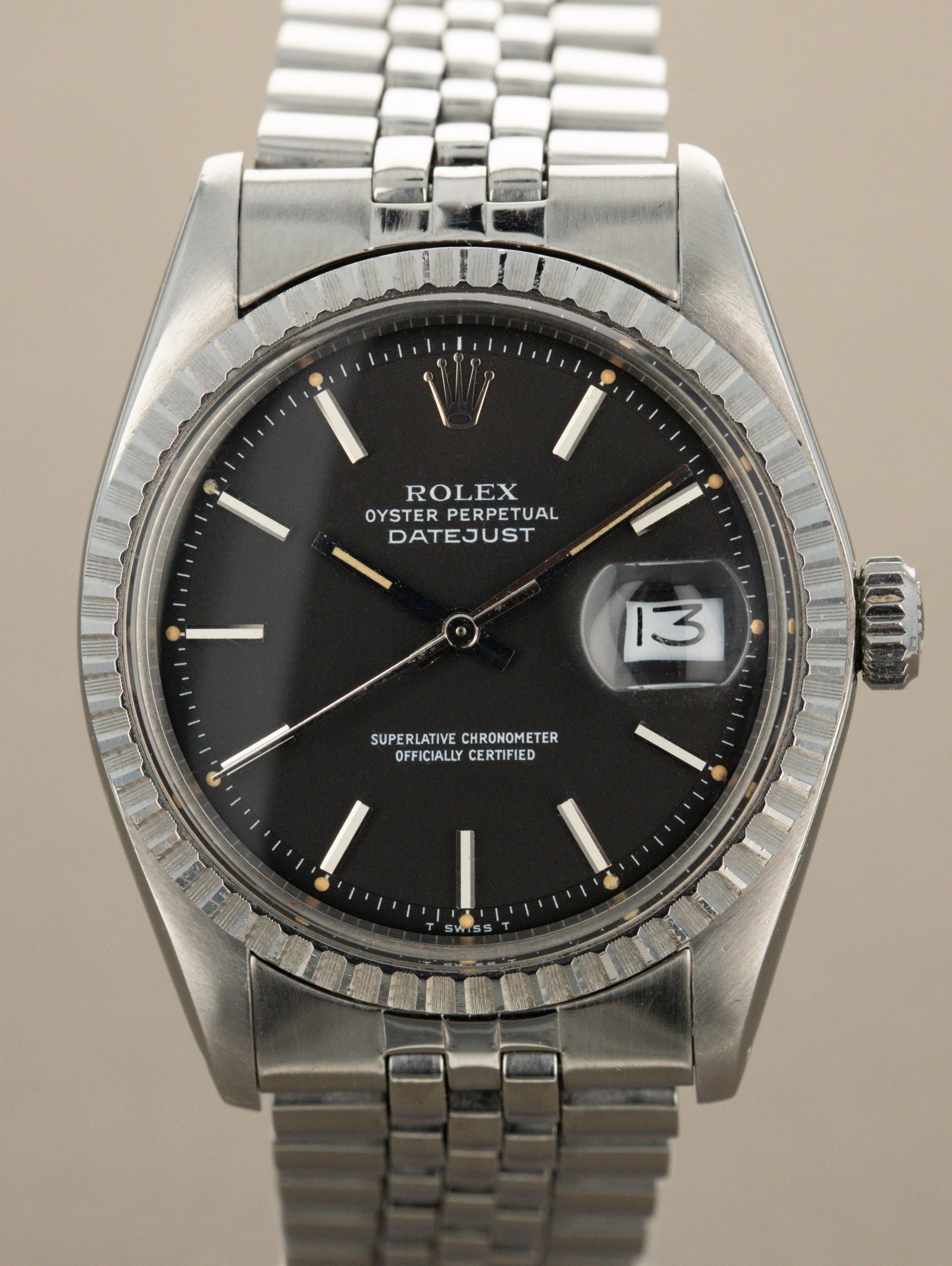Rolex Datejust Ref. 1603 - Matte Black Dial