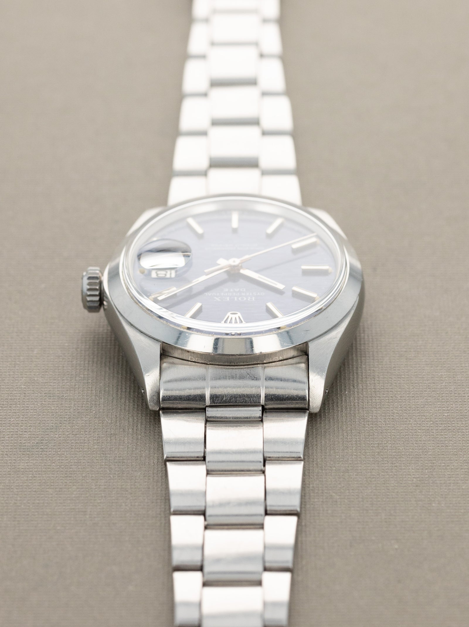 Rolex Oyster Perpetual Date Ref. 1500 - Blue 'Mosaic' Dial Unpolished
