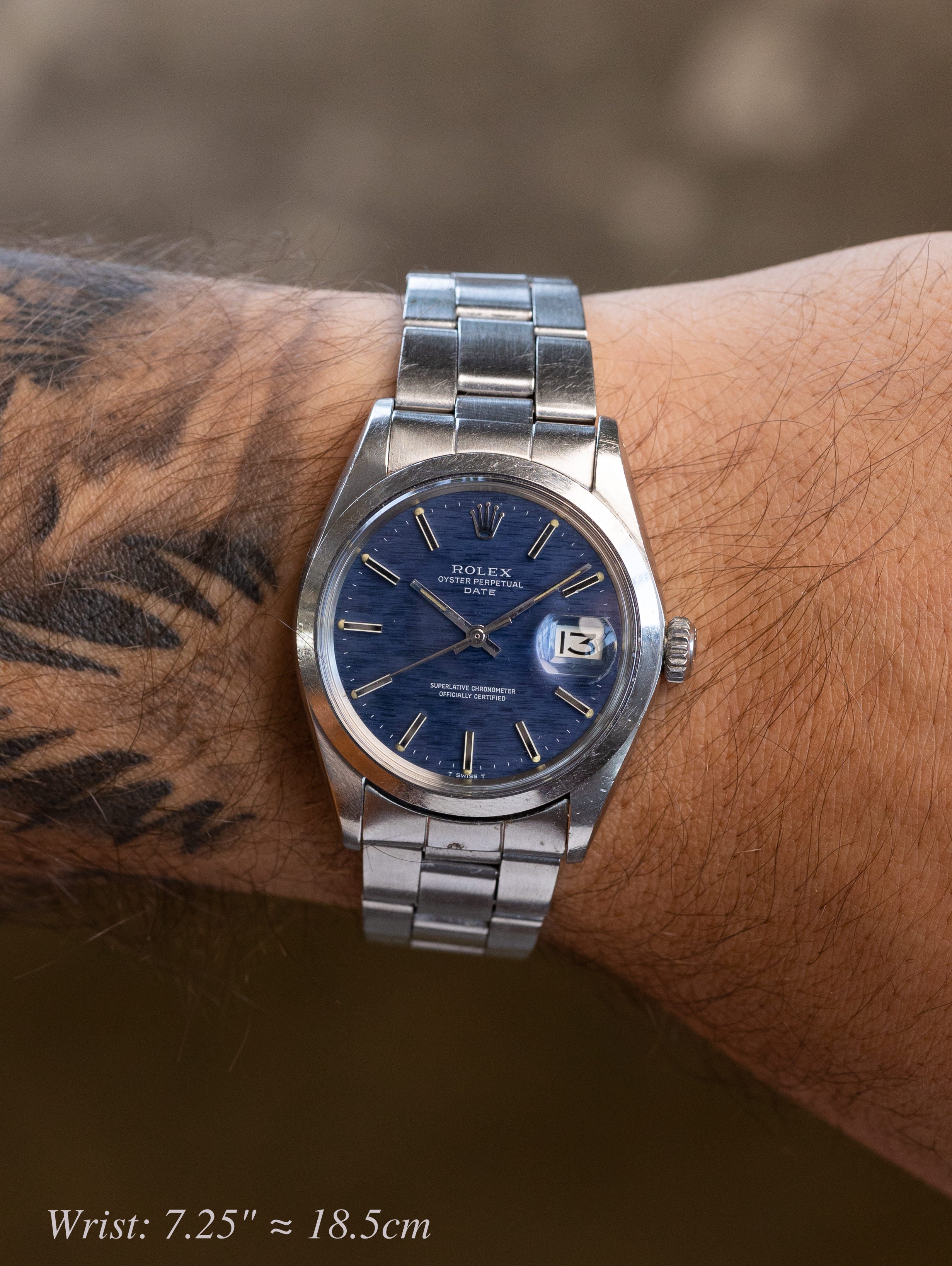 Rolex Oyster Perpetual Date Ref. 1500 - Blue 'Mosaic' Dial