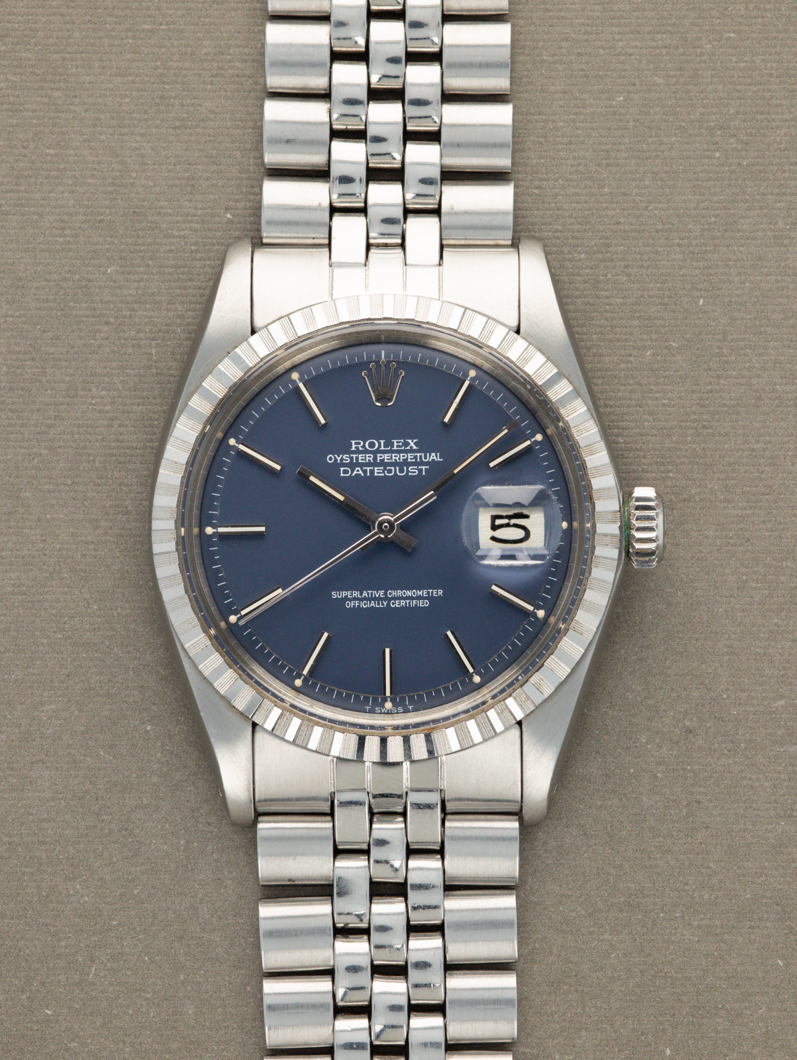 Rolex Datejust Ref. 1603 - Blue 'Satin' Dial