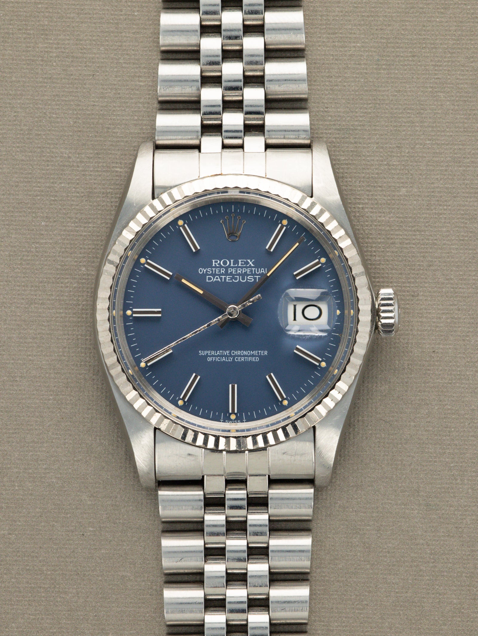 Rolex Datejust Ref. 16014 - Blue 'Satin' Dial Unpolished