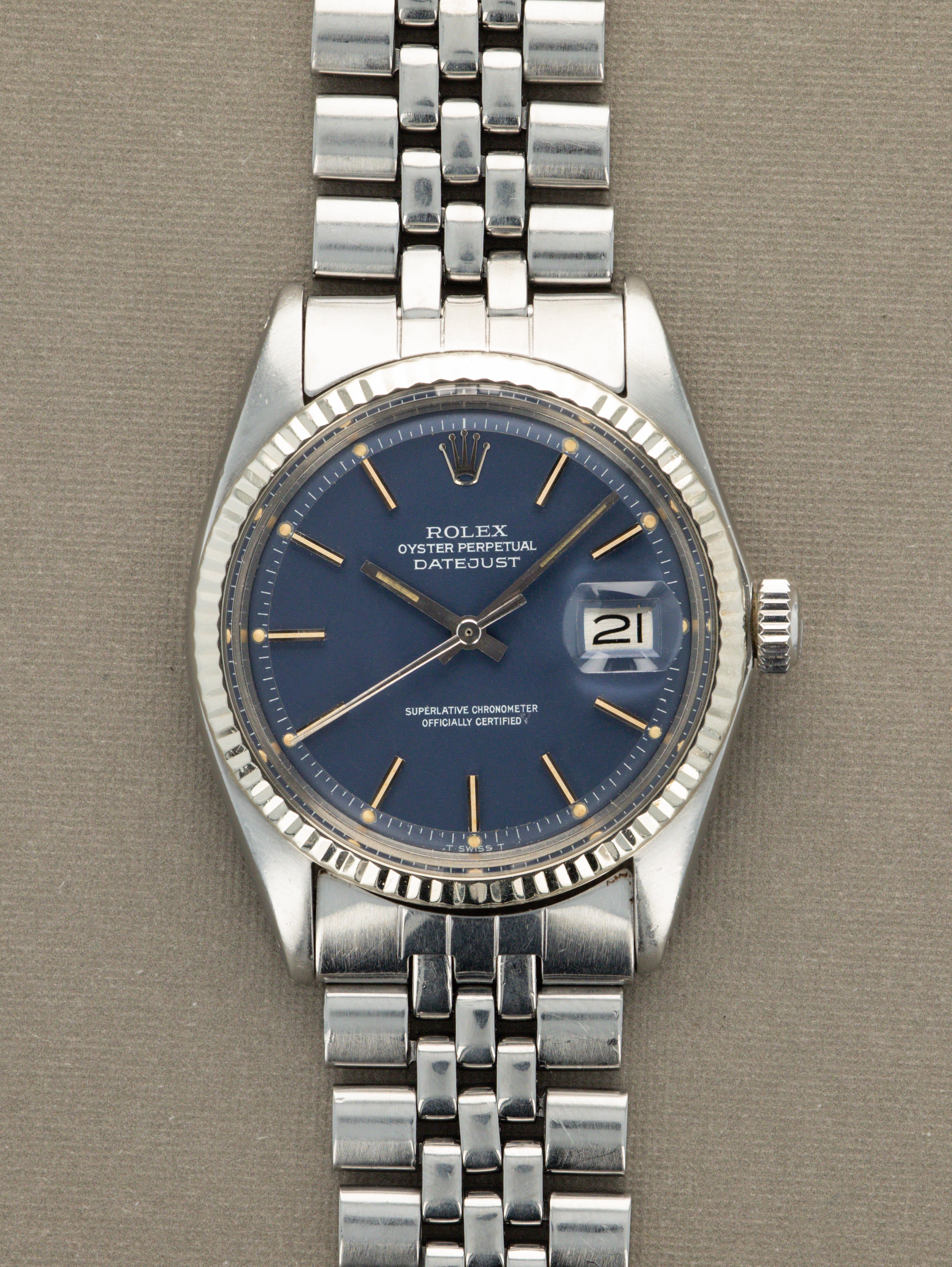 Rolex Datejust Ref. 1601 - Blue 'Satin' Dial