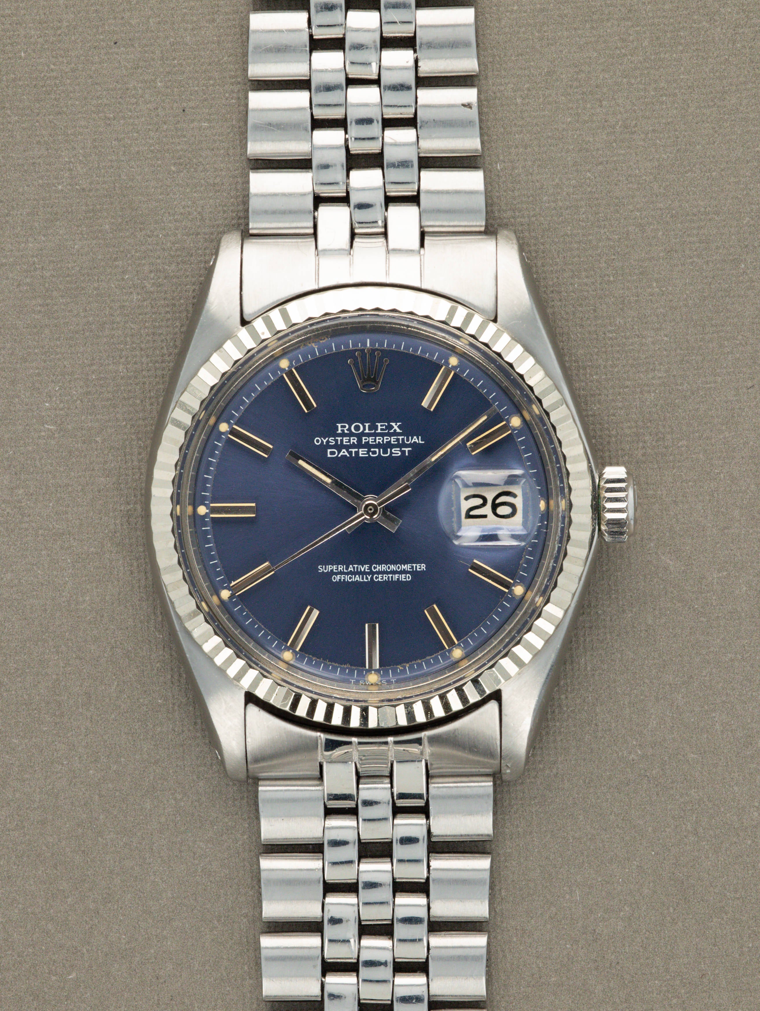 Rolex Datejust Ref. 1601 - Sunburst Blue 'Wideboy' Dial