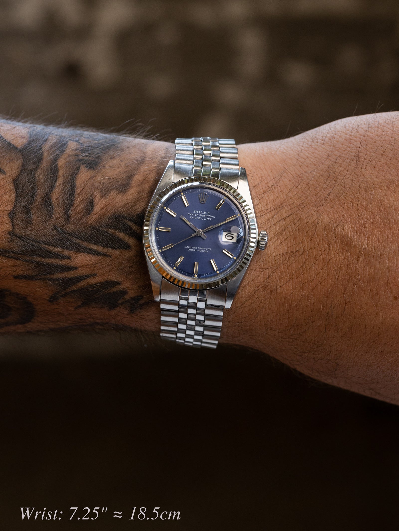 Rolex Datejust Ref. 1601 - Blue 'Satin' Dial Unpolished