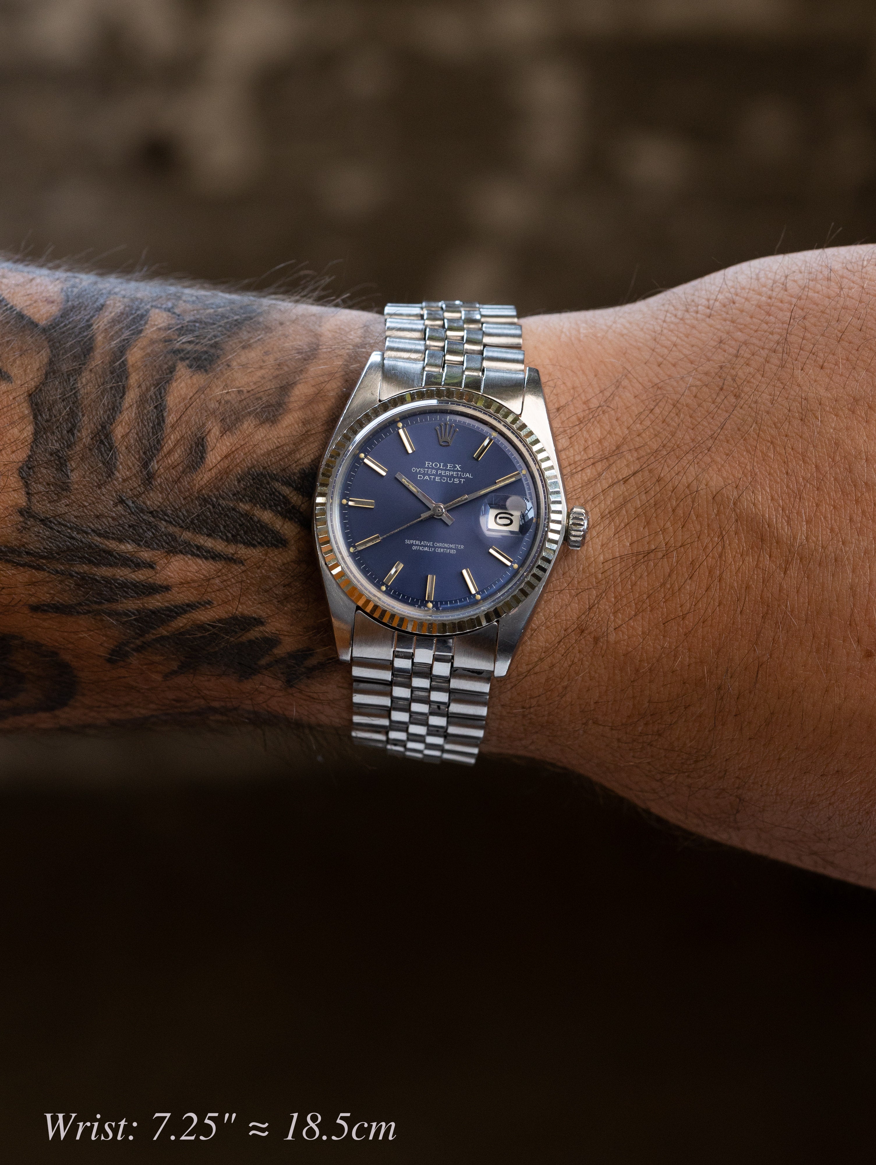 Rolex Datejust Ref. 1601 - Blue 'Satin' Dial Unpolished