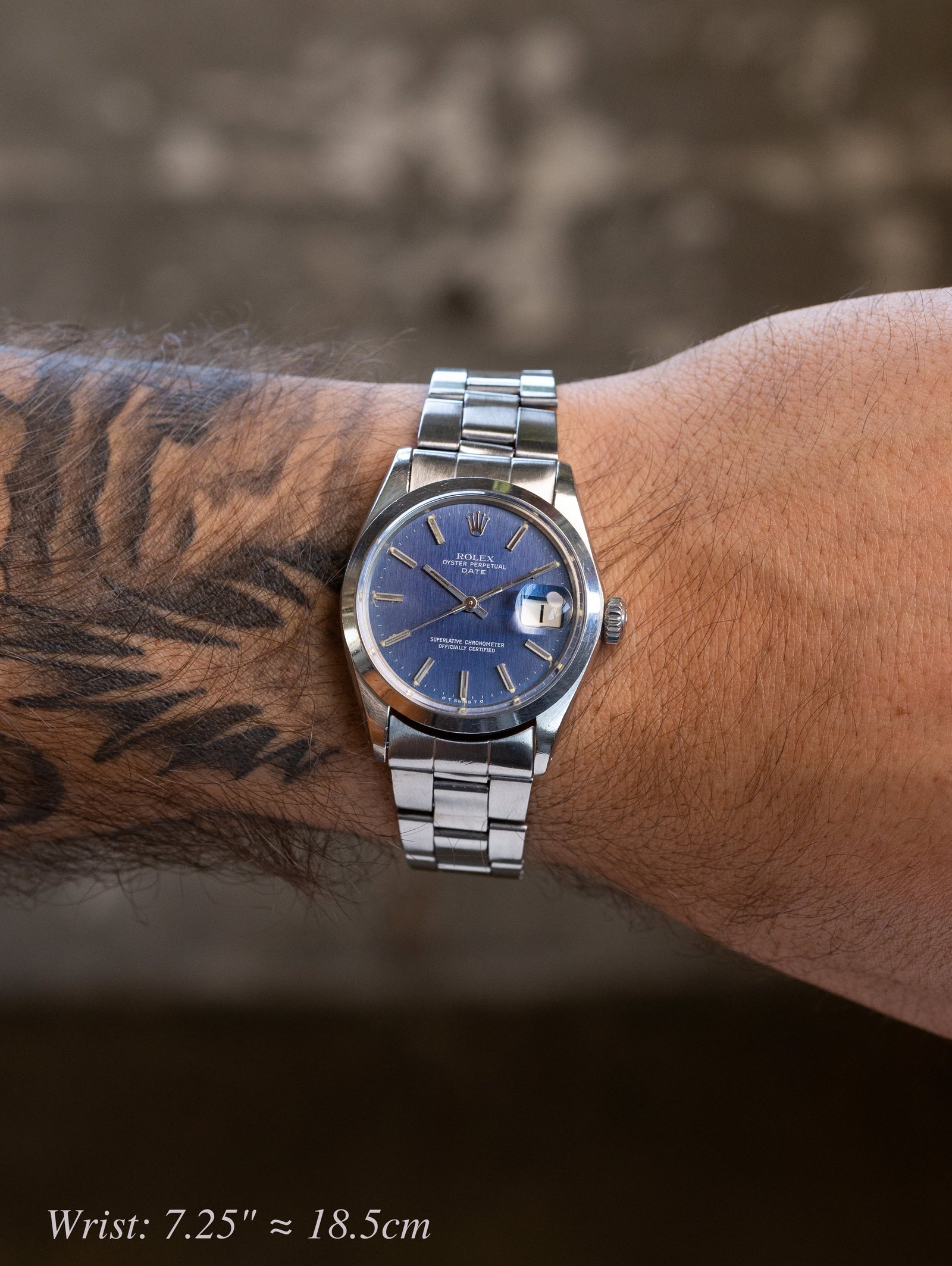 Rolex Oyster Perpetual Date Ref. 1500 - 'Brushed' Blue' Dial