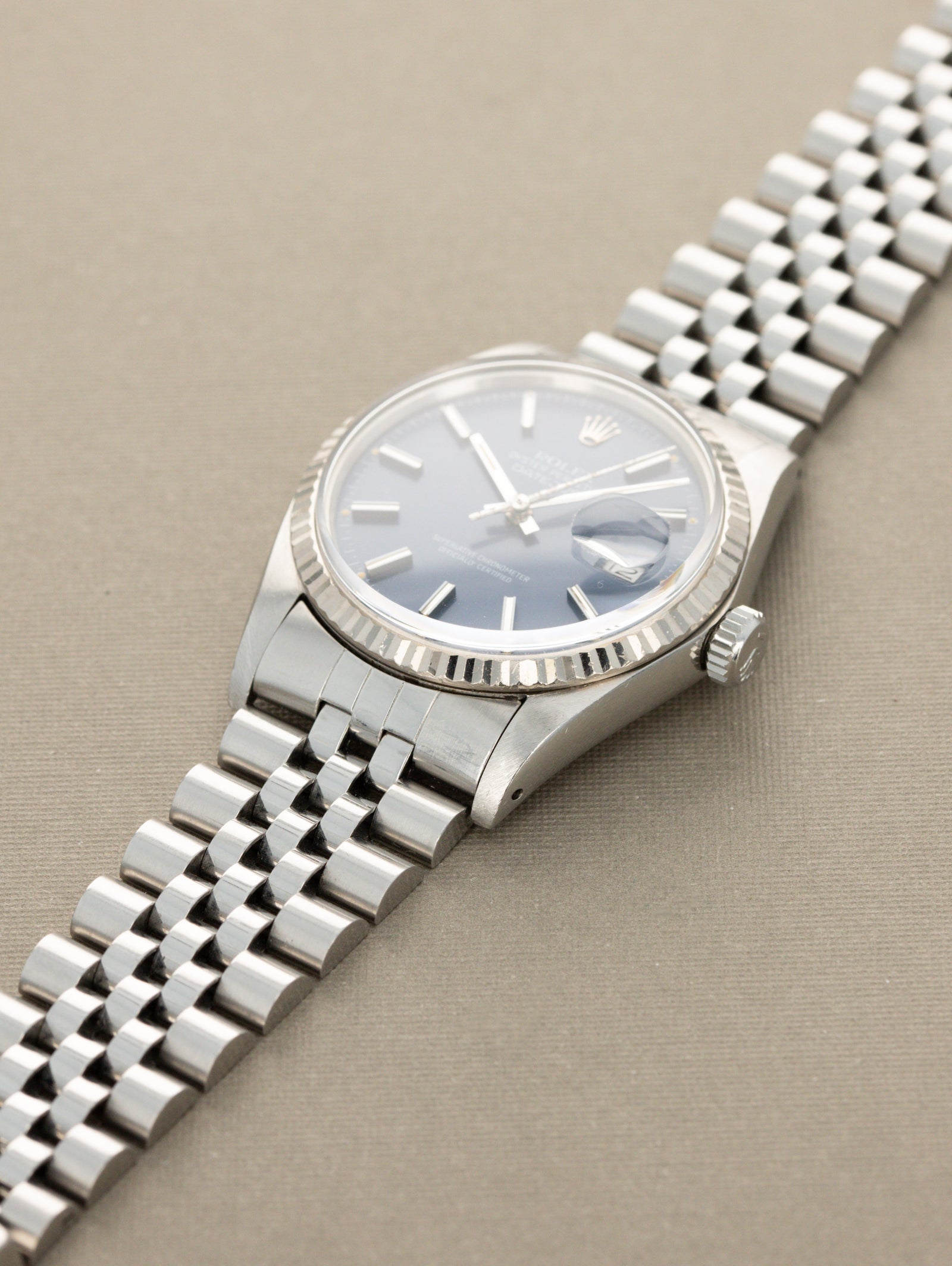 Rolex Datejust Ref. 16014 - Blue 'Satin' Dial Unpolished