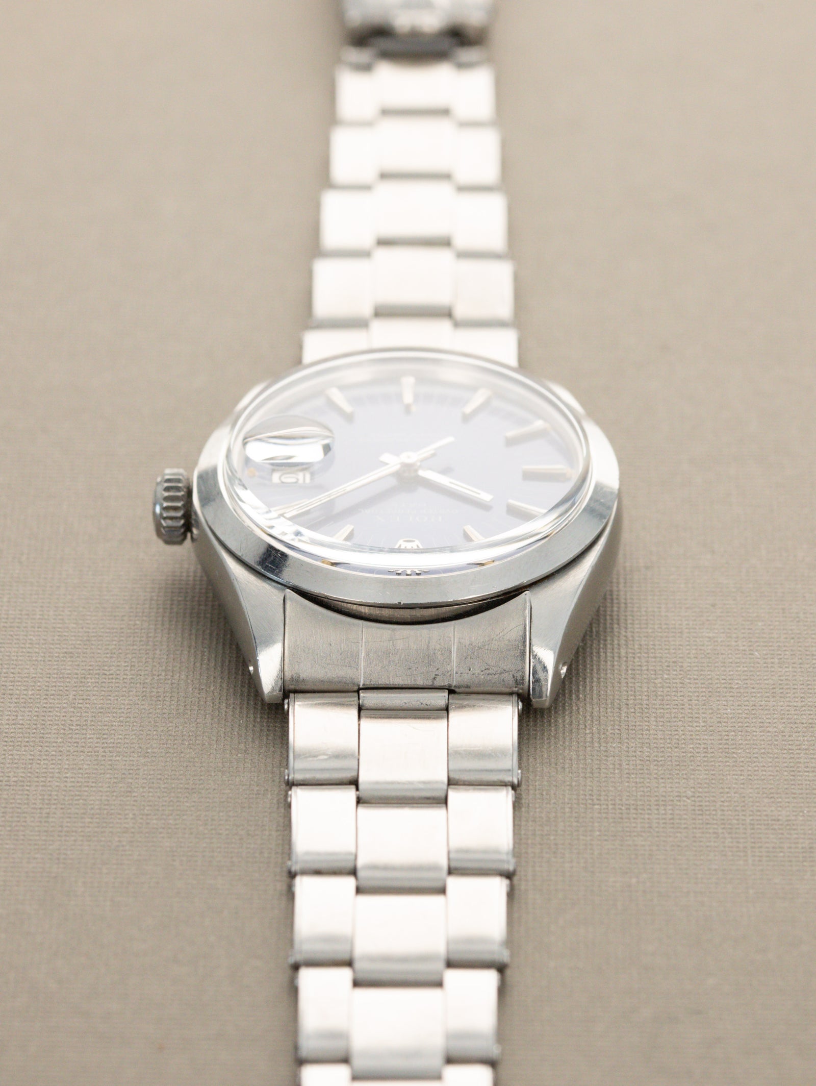 Rolex Oyster Perpetual Date Ref. 1500 - Sunburst Blue 'Long Index' Dial Unpolished