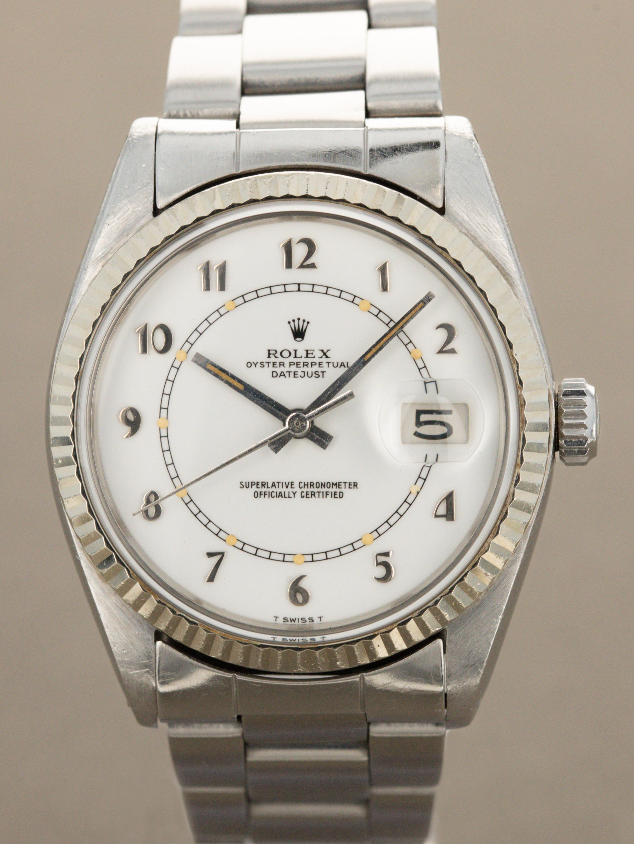 Rolex Datejust Ref. 16014 - White 'Boiler Gauge' Dial