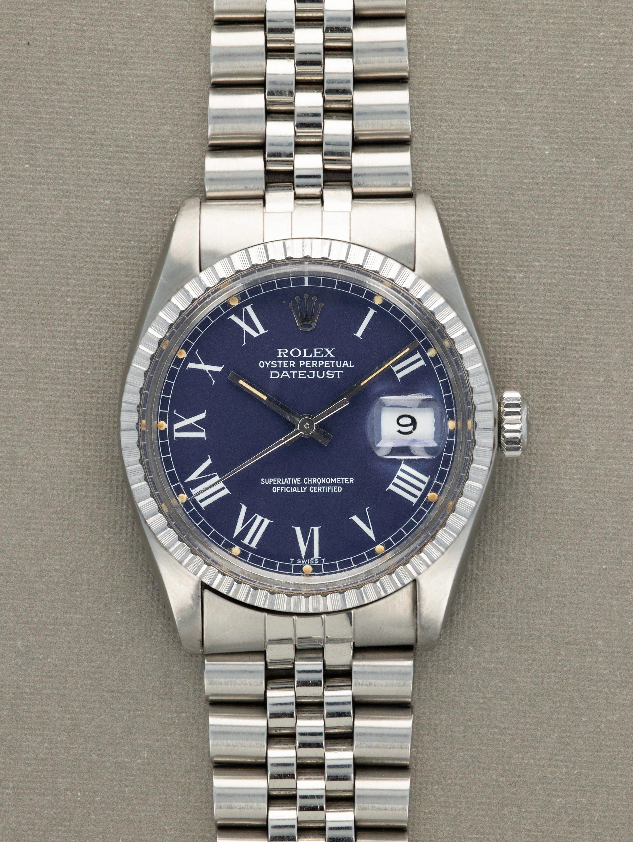 Rolex Datejust Ref. 16030 Blue Buckley Dial